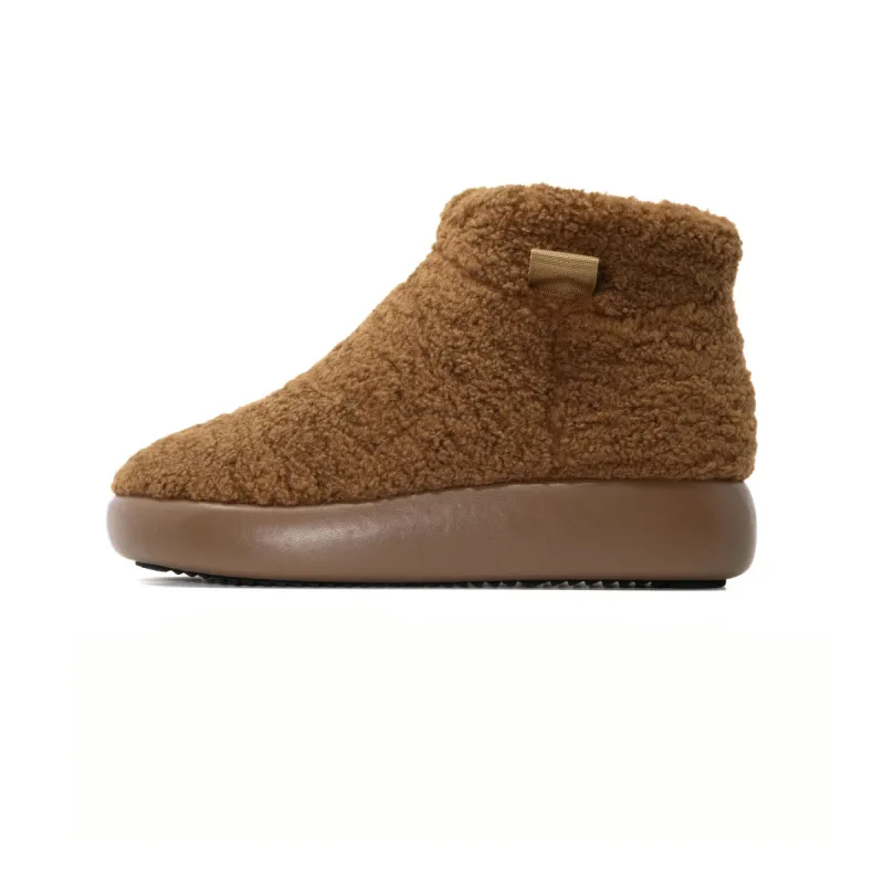 ROAM FUZZY MAGIC MOON BOOTIE COGNAC FAUX SHEARLING sold by ROAM