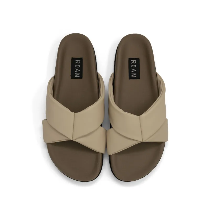 ROAM WING SANDAL CREAM VEGAN LEATHER sold by ROAM