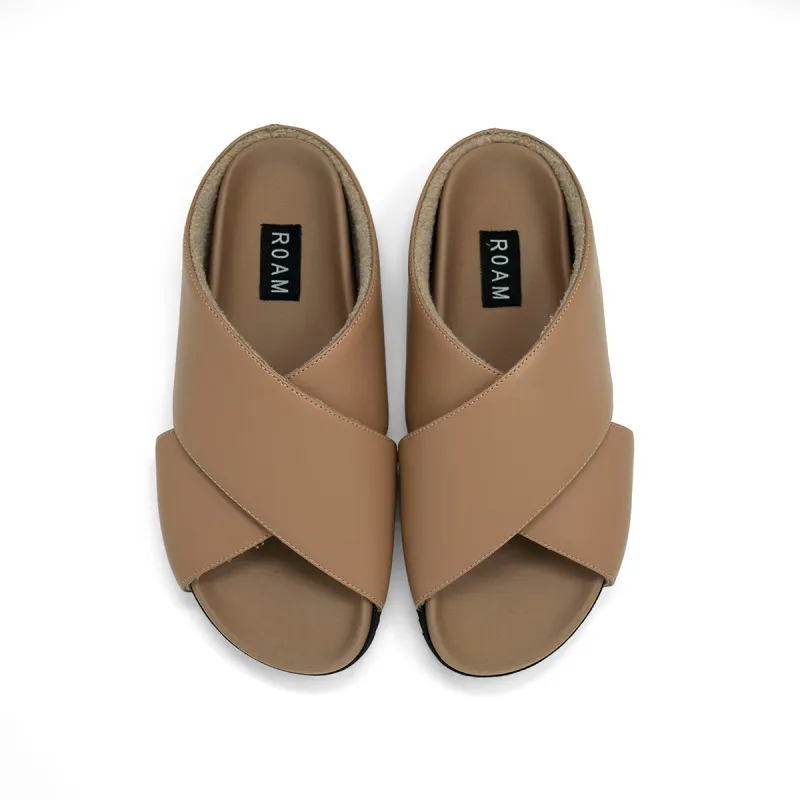 ROAM ULTIMATE CROSS SANDALS NUDE VEGAN LEATHER sold by ROAM