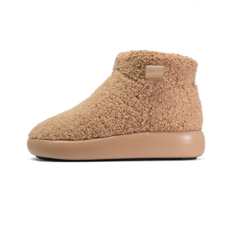ROAM FUZZY MAGIC MOON BOOTIE BEIGE FAUX SHEARLING sold by ROAM