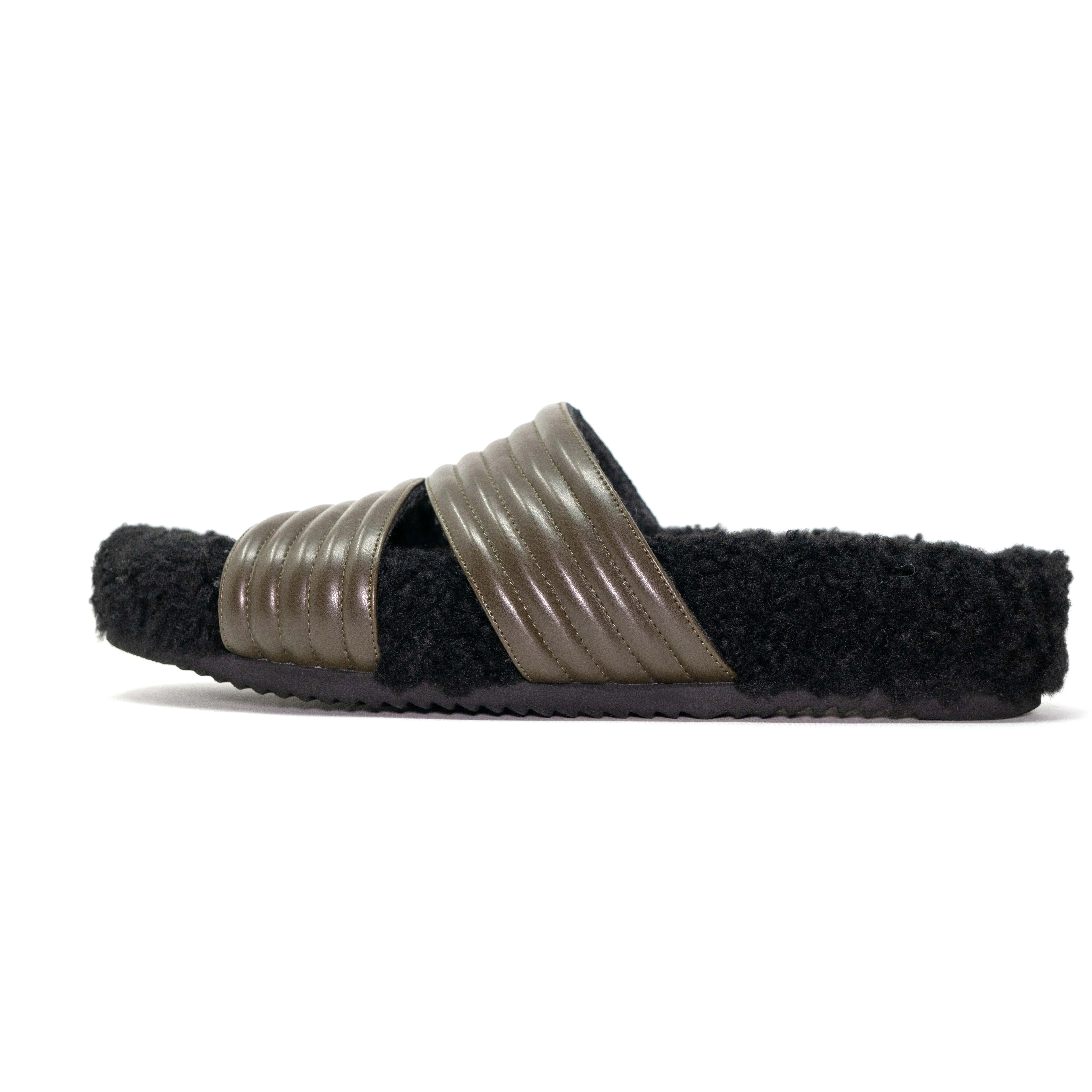 ROAM MEN'S FUZZY CRESCENT SANDALS KHAKI VEGAN LEATHER sold by ROAM product image thumbnail 4