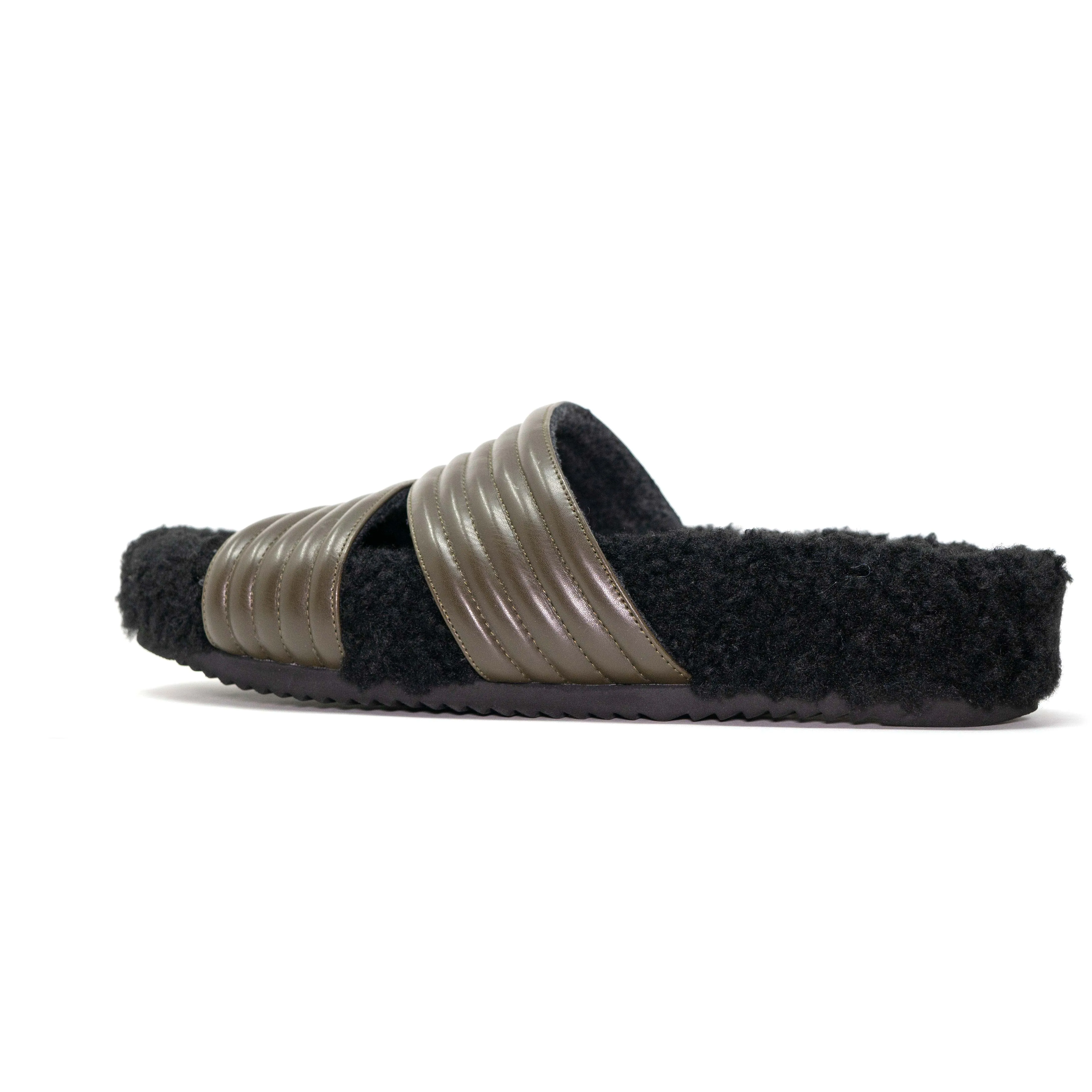 ROAM MEN'S FUZZY CRESCENT SANDALS KHAKI VEGAN LEATHER sold by ROAM product image thumbnail 5