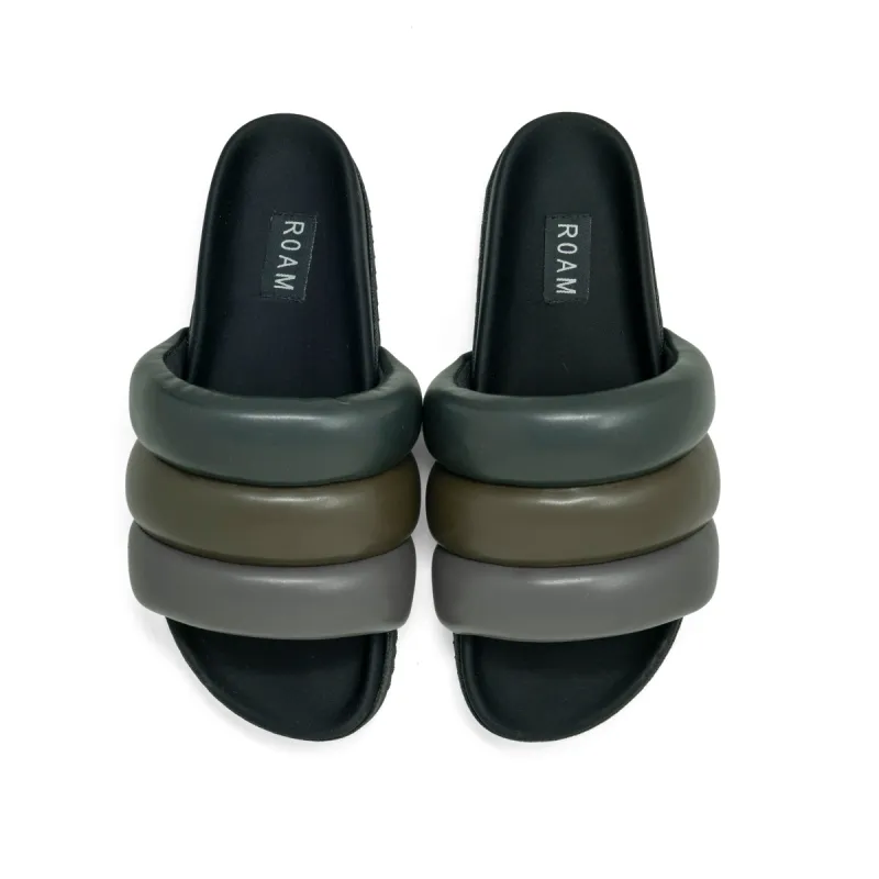 ROAM PUFFY SANDALS MOSS VEGAN LEATHER sold by ROAM