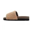ROAM FUZZY PAILLETTE SLIDER BEIGE FAUX SHEARLING sold by ROAM