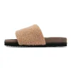 ROAM FUZZY PAILLETTE SLIDER BEIGE FAUX SHEARLING sold by ROAM