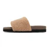 ROAM FUZZY PAILLETTE SLIDER BEIGE FAUX SHEARLING sold by ROAM