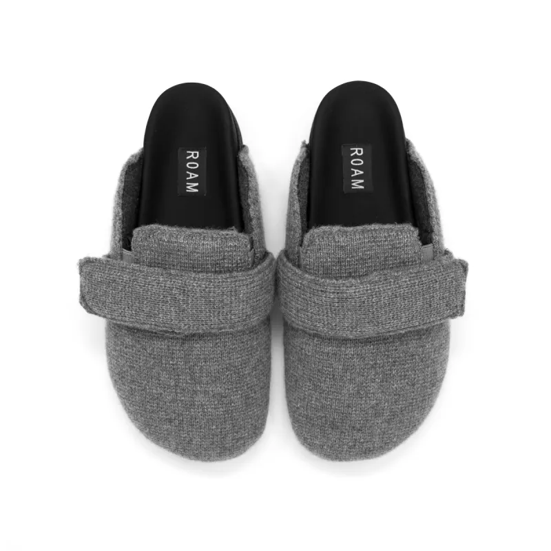 ROAM CASH LOAFER MULE CHARCOAL RECYCLED CASHMERE sold by ROAM