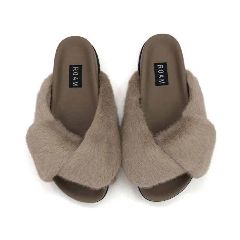 ROAM LONG LUXE FOLDY NUDE FAUX FUR sold by ROAM