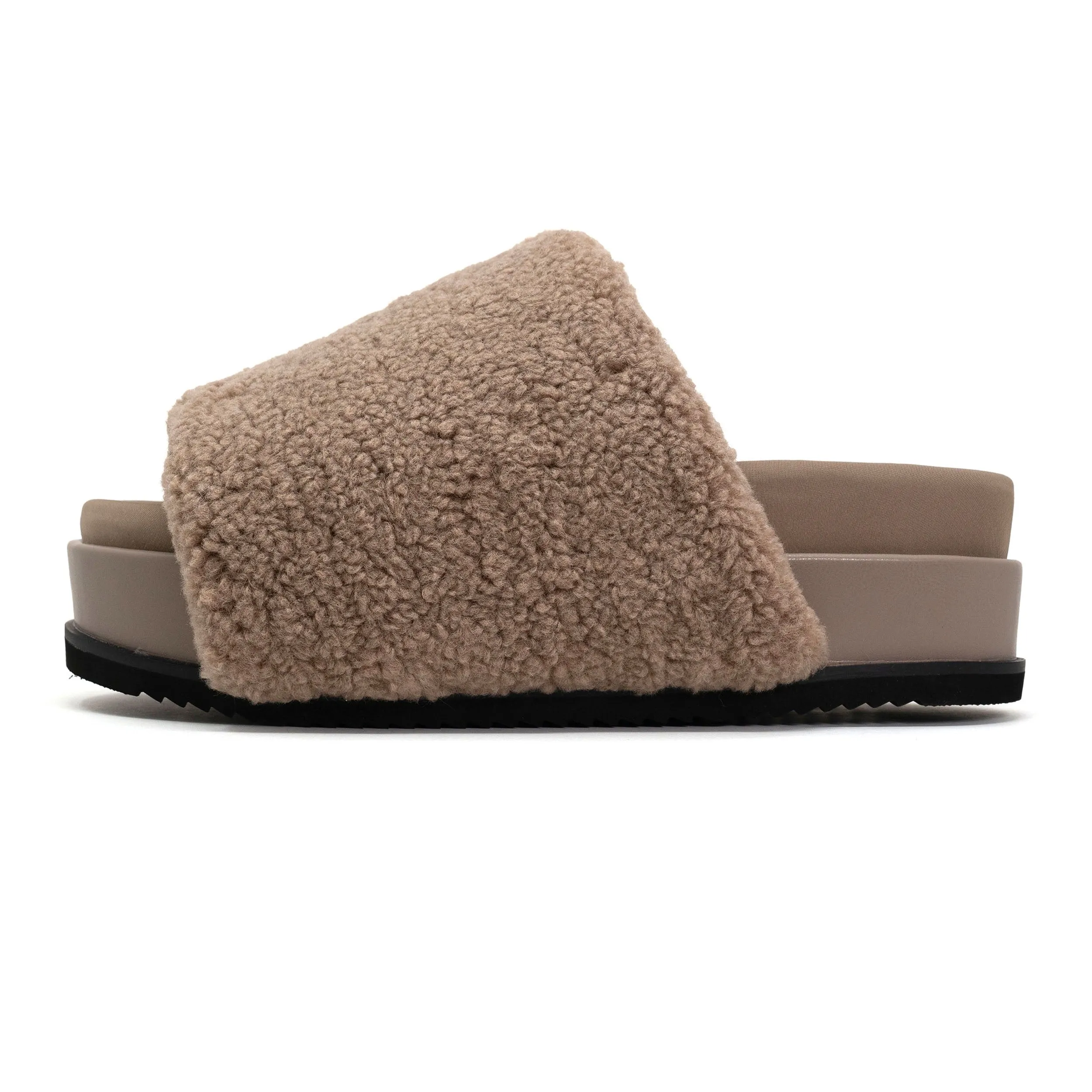 ROAM FUZZY STACK PLATFORM OAT FAUX SHEARLING sold by ROAM