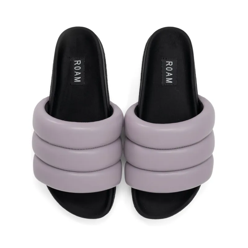 ROAM Puffy Sandals Lavender Vegan Leather sold by ROAM
