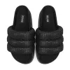 ROAM Platform Mesh Puffy Sandals Black Vegan Leather sold by ROAM