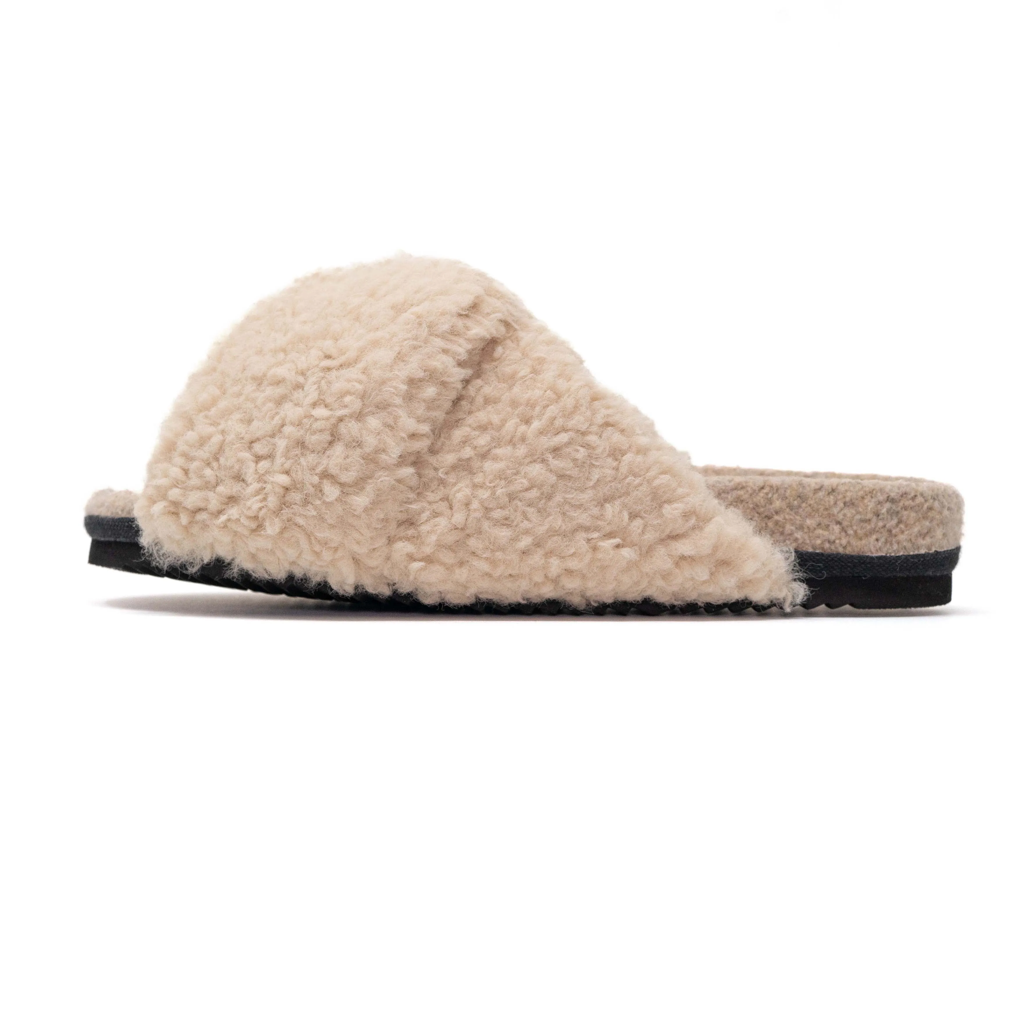 ROAM FOLDY CUSH NUDE FAUX SHEARLING SLIPPERS sold by ROAM product image thumbnail 4