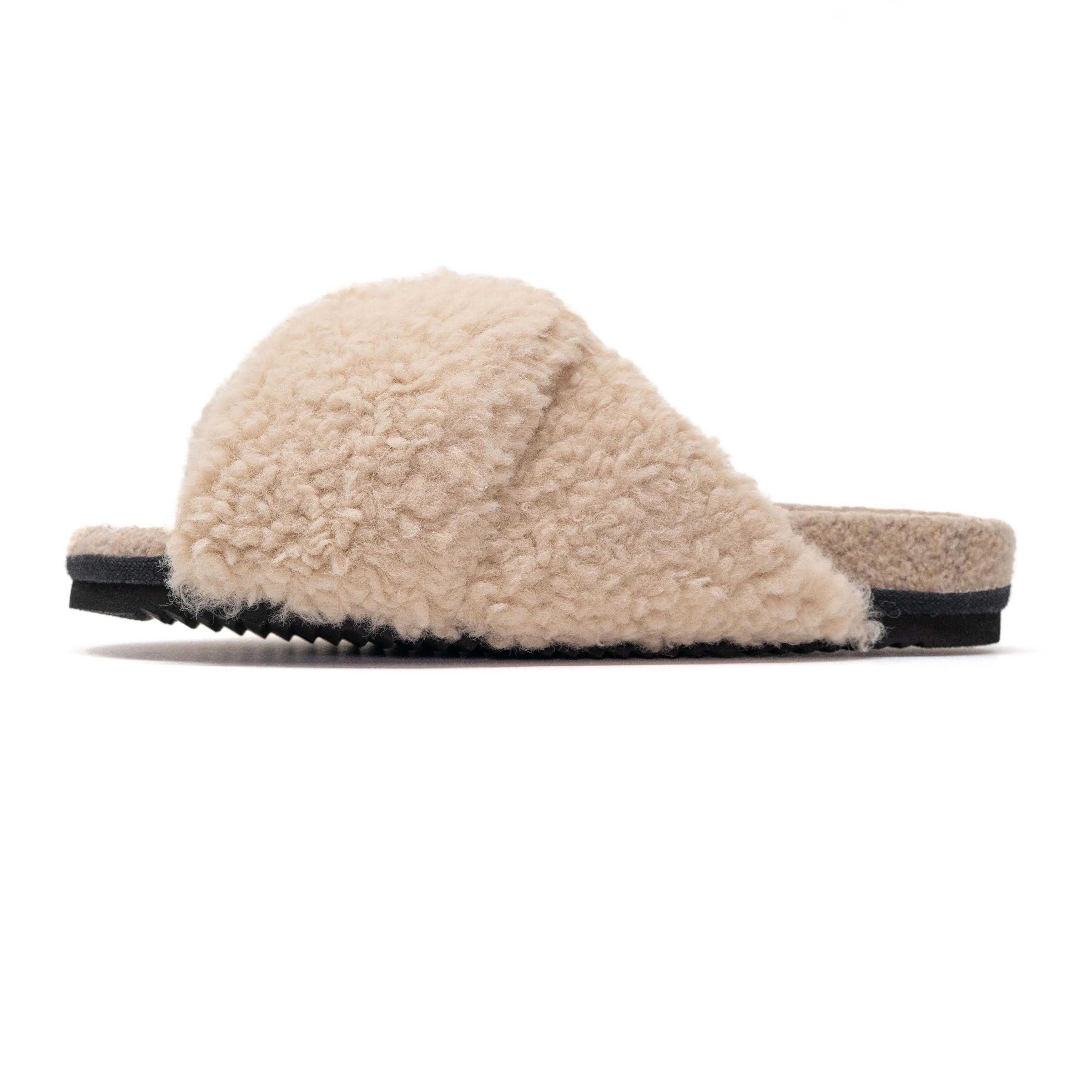 ROAM FOLDY CUSH NUDE FAUX SHEARLING SLIPPERS sold by ROAM product image thumbnail 3