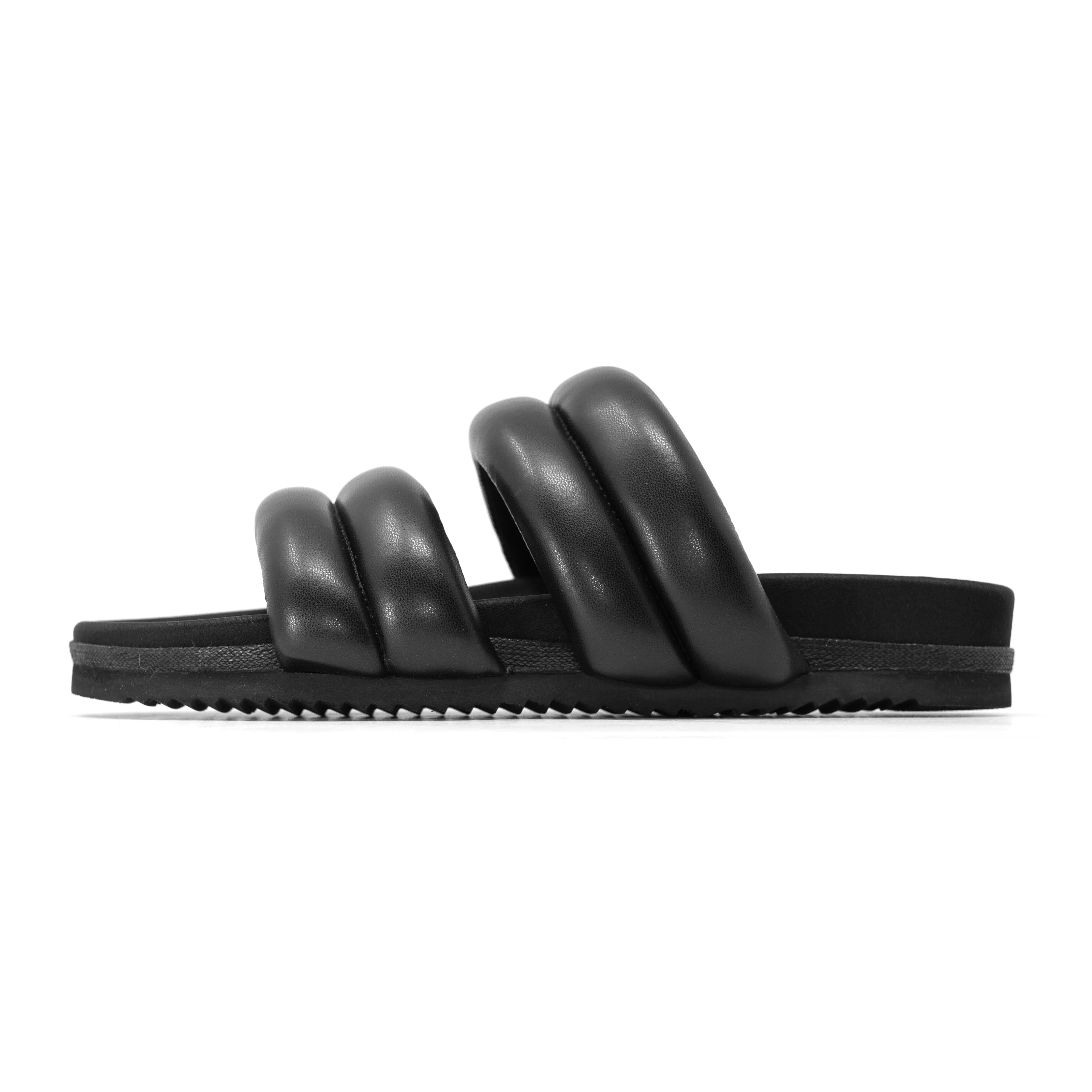 ROAM DBLDBL PUFF PUFF SANDALS BLACK VEGAN LEATHER sold by ROAM product image thumbnail 2