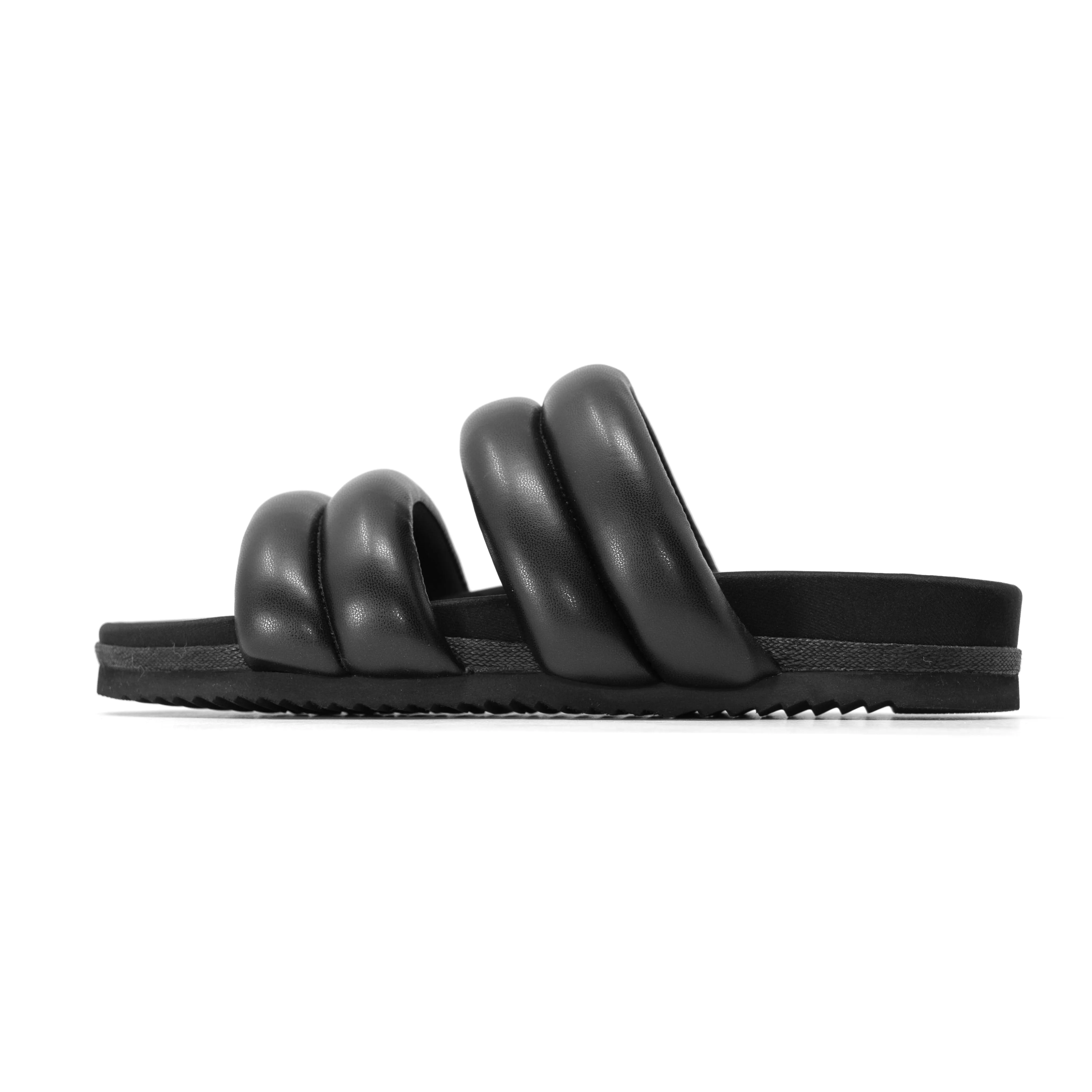ROAM DBLDBL PUFF PUFF SANDALS BLACK VEGAN LEATHER sold by ROAM product image thumbnail 5