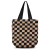 ROAM CHECKERED FUZZY MINI TOTE NUDE & BLACK sold by ROAM