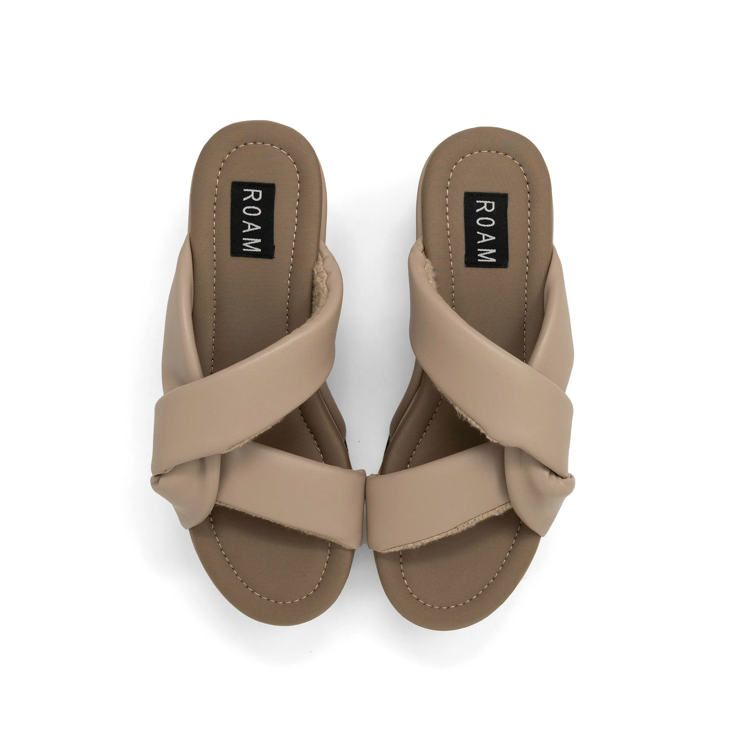 ROAM SIDE SLIP MID STRATA WEDGE OYSTER VEGAN LEATHER sold by ROAM product image thumbnail 2