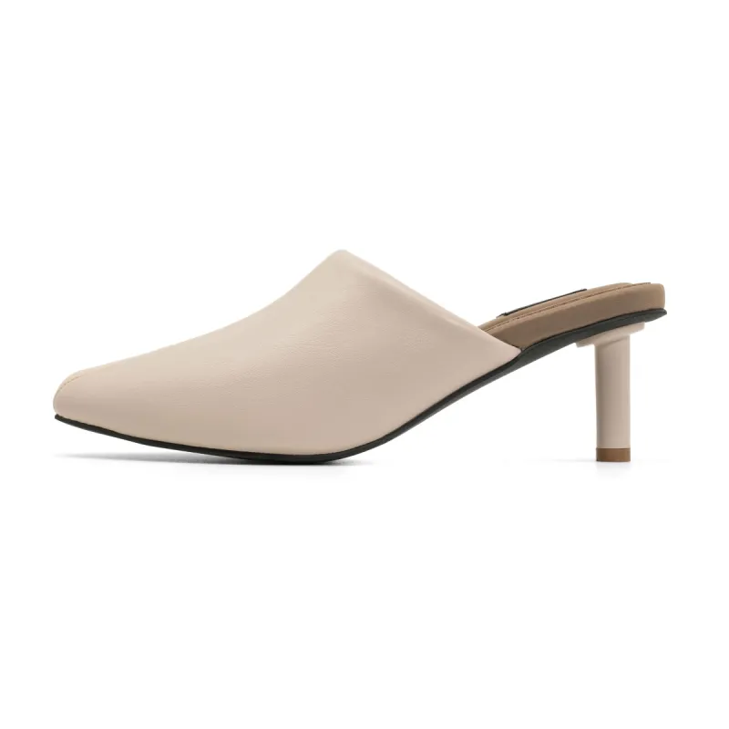 ROAM STRIPE HEEL CEMENT & CREAM VEGAN LEATHER sold by ROAM