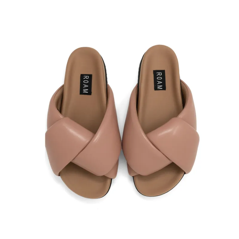 ROAM FOLDY PUFFY SANDALS BLOOM VEGAN LEATHER sold by ROAM