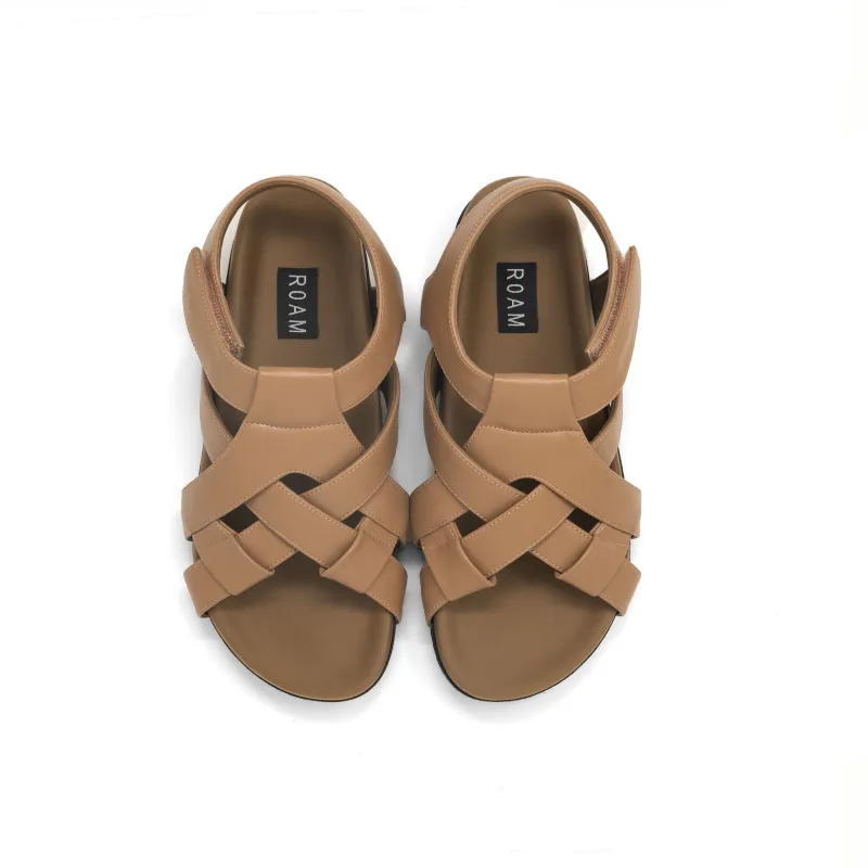 ROAM CRISSCROSS SANDAL DUNE VEGAN LEATHER sold by ROAM