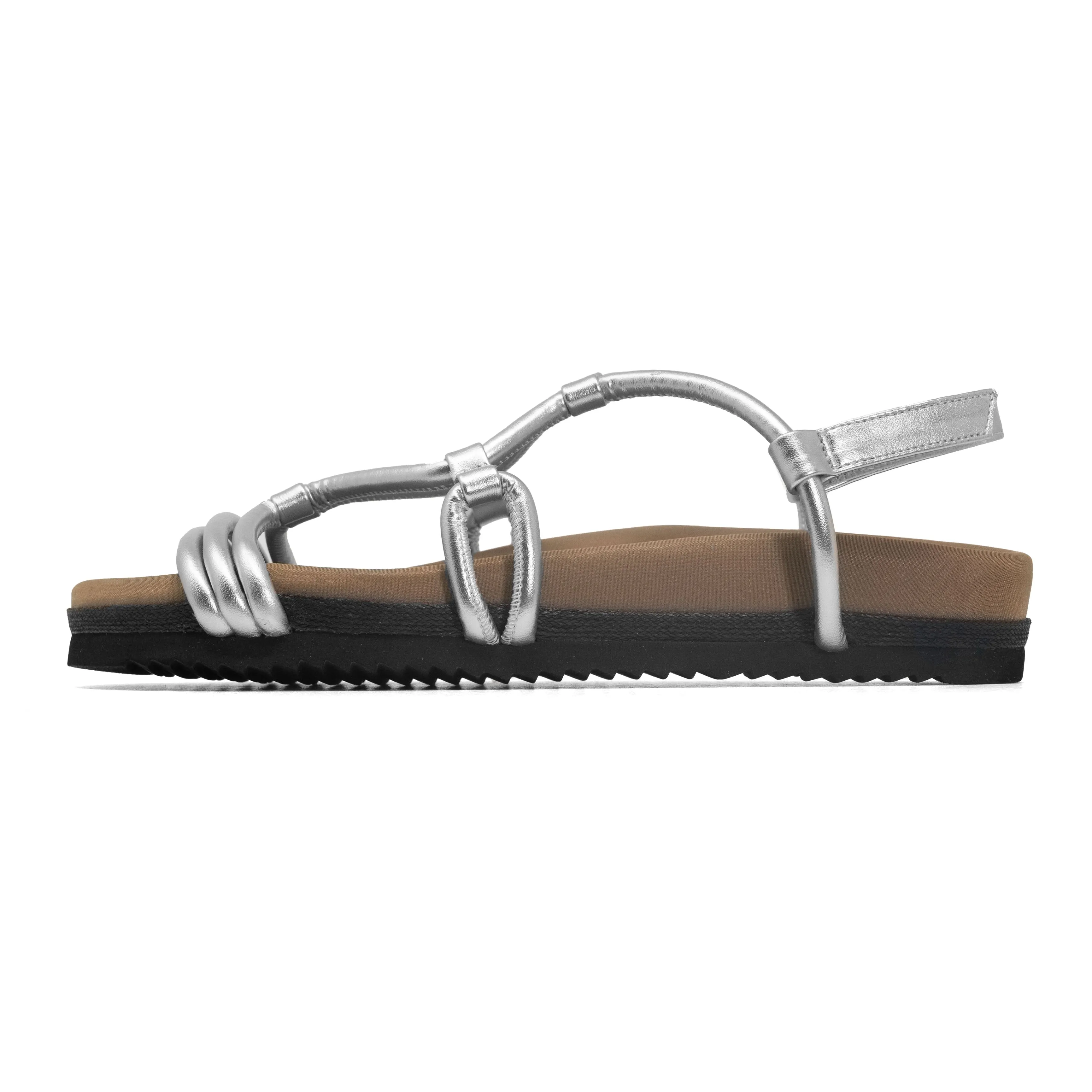 ROAM LINKY SANDALS SILVER VEGAN LEATHER sold by ROAM product image thumbnail 2
