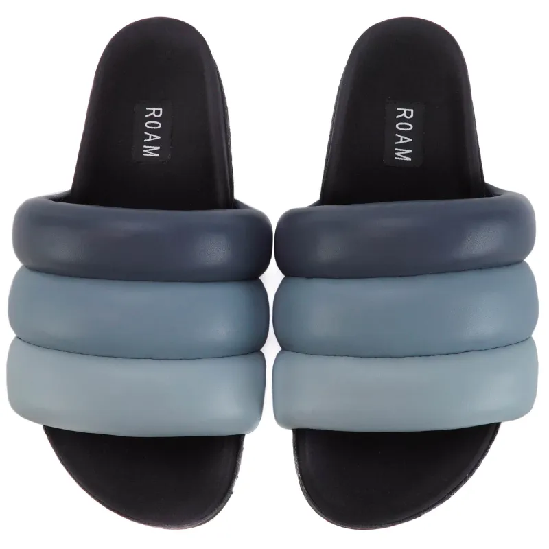 ROAM Puffy Sandals Sky Blue Vegan Leather sold by ROAM