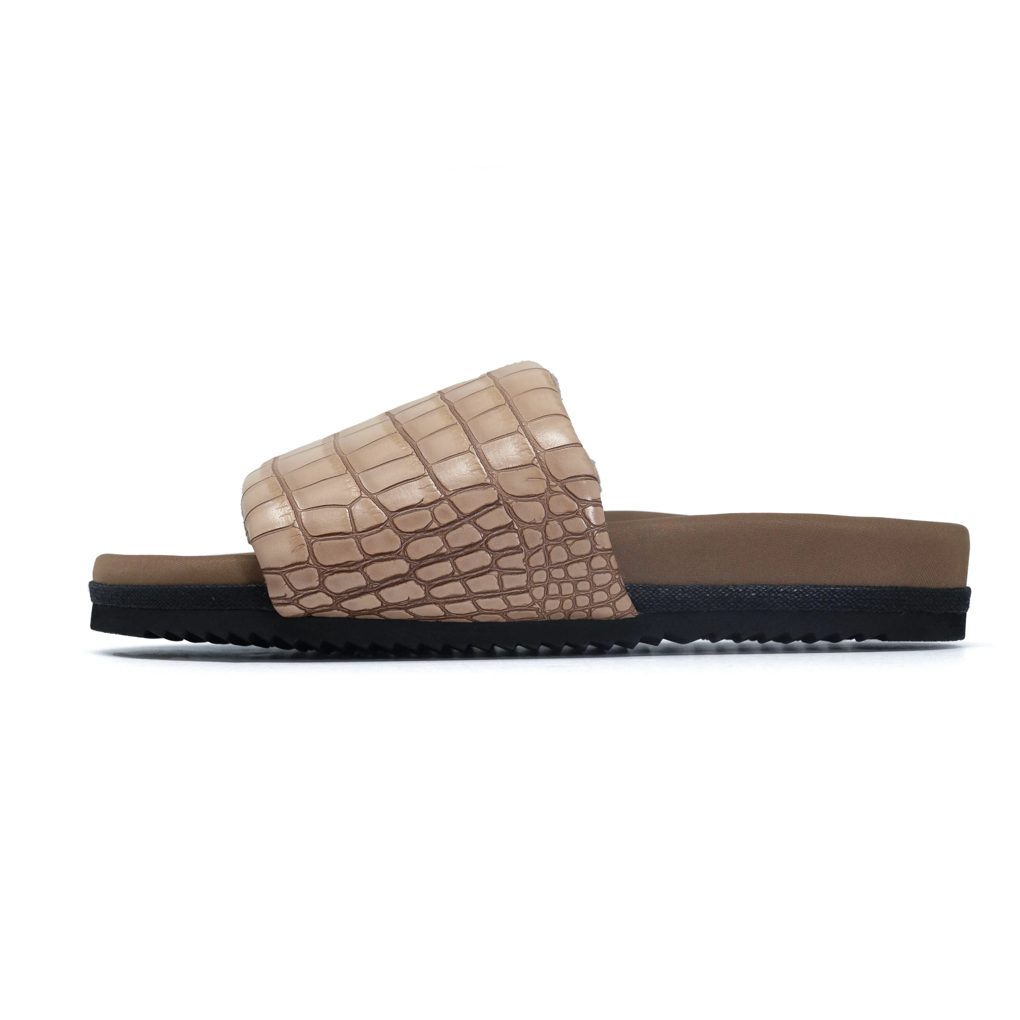 ROAM STRIPE CROCY SLIDE NUDE & CREAM VEGAN LEATHER sold by ROAM product image thumbnail 2