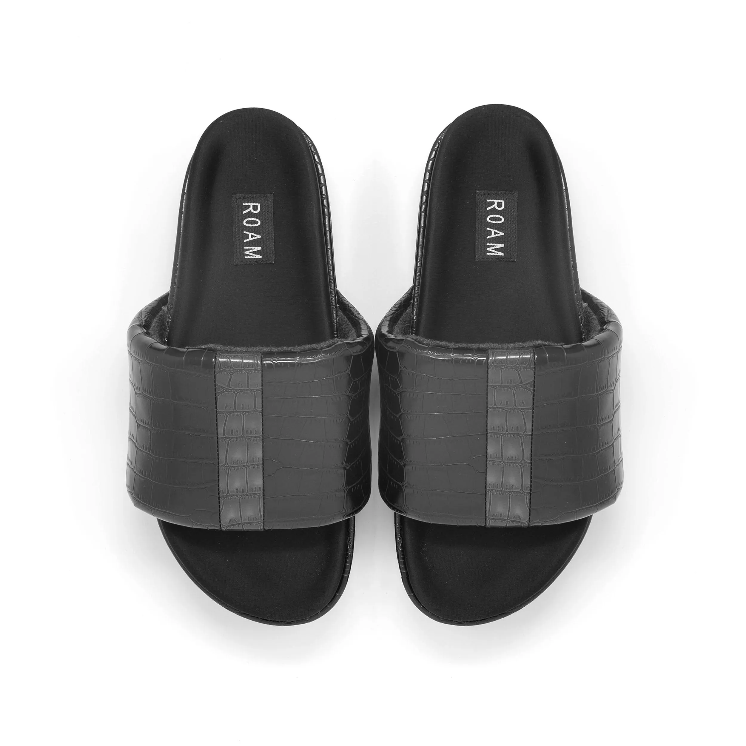 ROAM STRIPED CROCY STACK BLACK & CHARCOAL VEGAN LEATHER sold by ROAM product image thumbnail 2