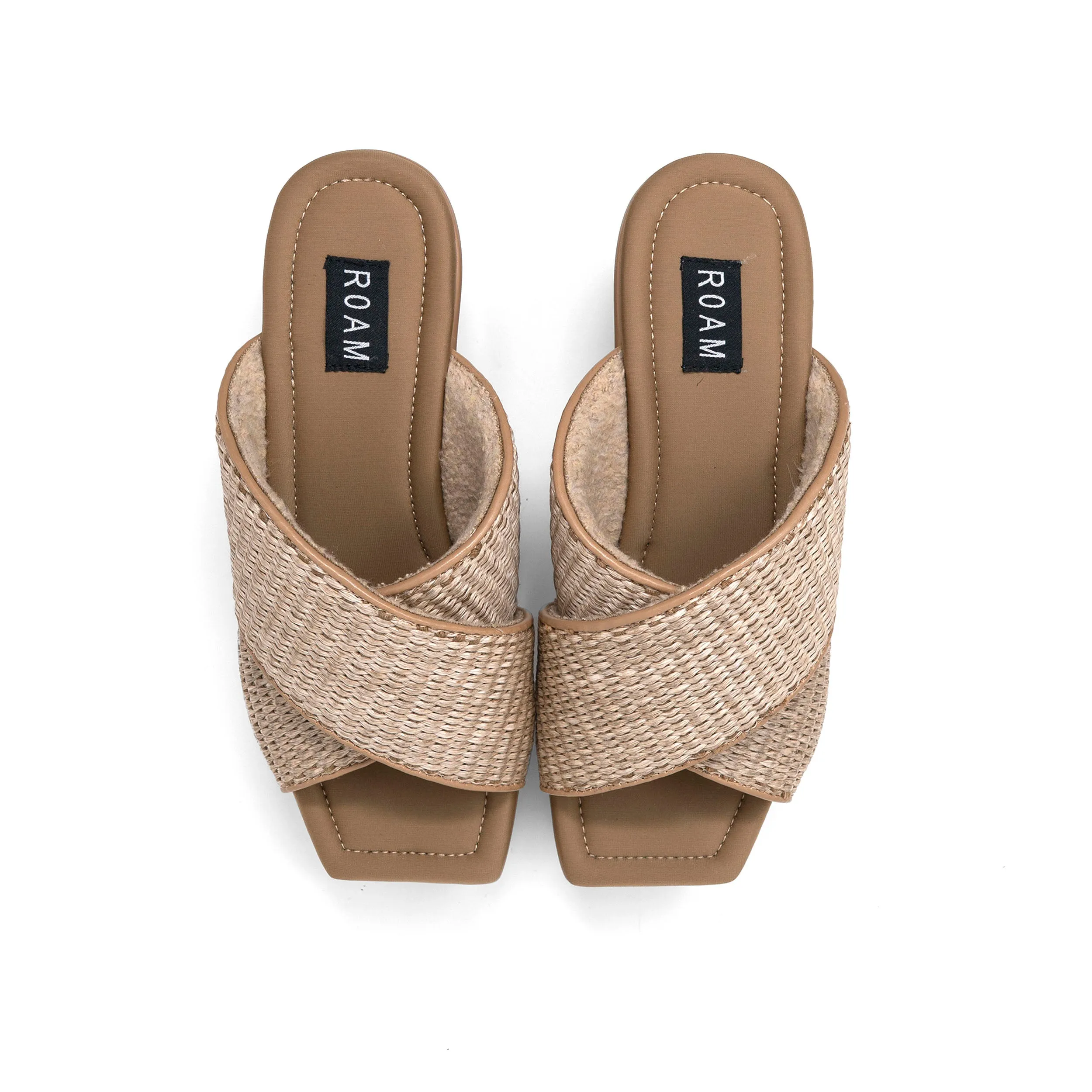 ROAM MID STRATA SQUARE WEDGE NATURAL RAFFIA sold by ROAM product image thumbnail 2