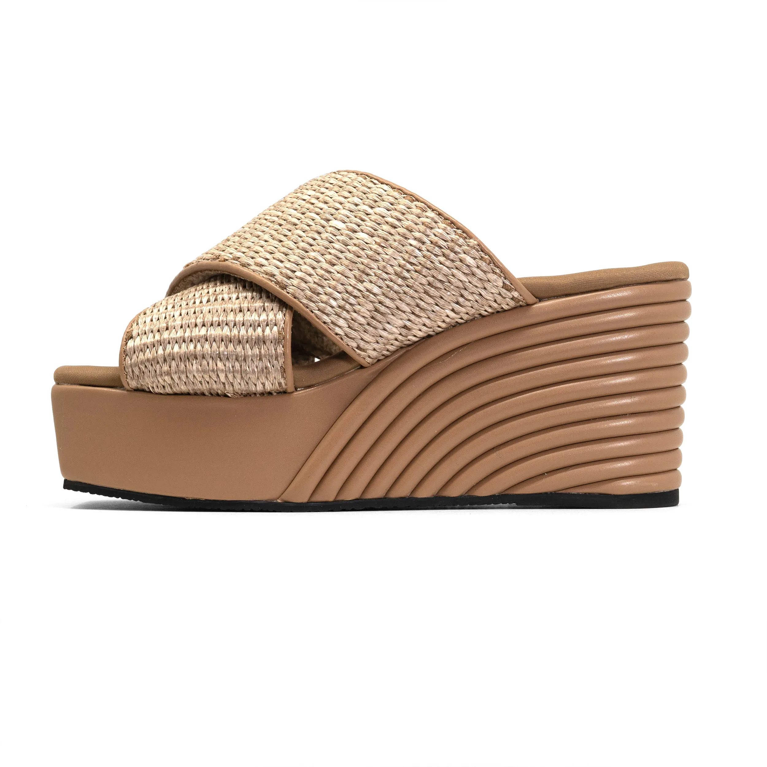 ROAM MID STRATA SQUARE WEDGE NATURAL RAFFIA sold by ROAM product image thumbnail 5