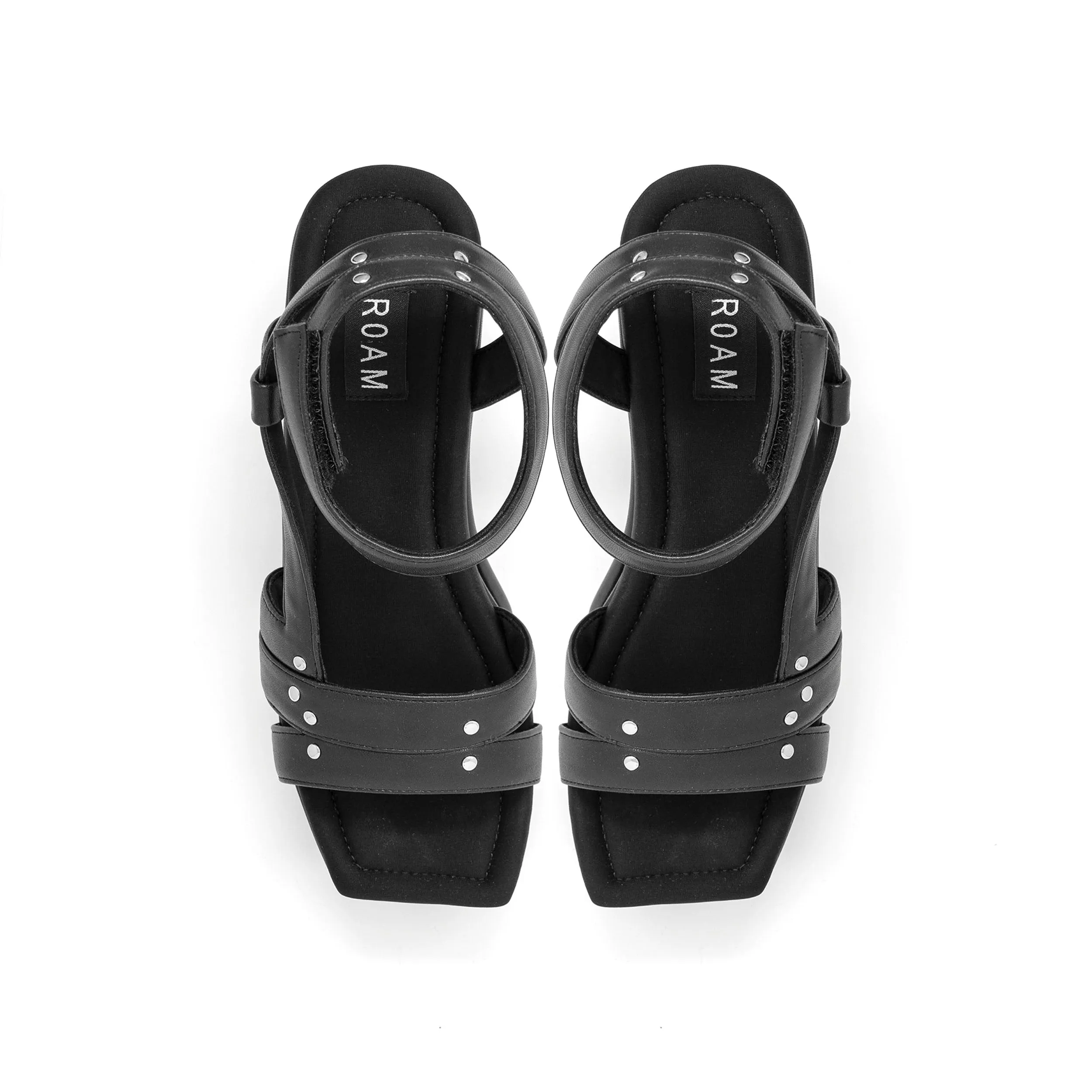 ROAM STRAPPY MID STRATA WEDGE BLACK VEGAN LEATHER sold by ROAM product image thumbnail 2