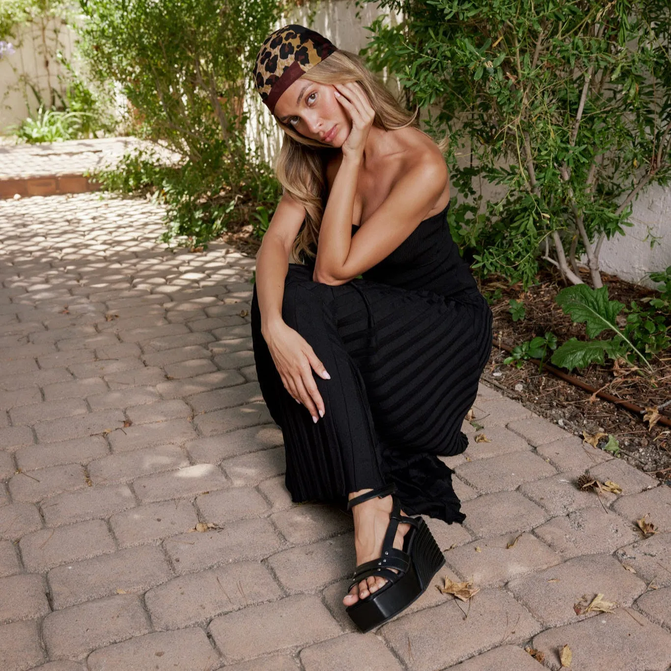 ROAM STRAPPY MID STRATA WEDGE BLACK VEGAN LEATHER sold by ROAM product image thumbnail 4