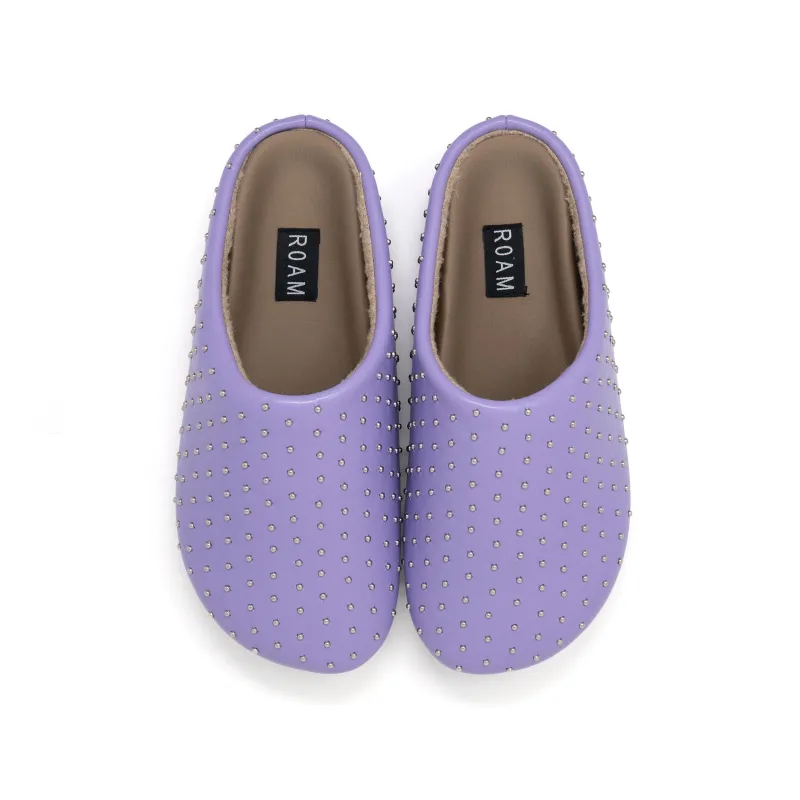 ROAM STUDDY CLOG LAVENDER VEGAN LEATHER sold by ROAM