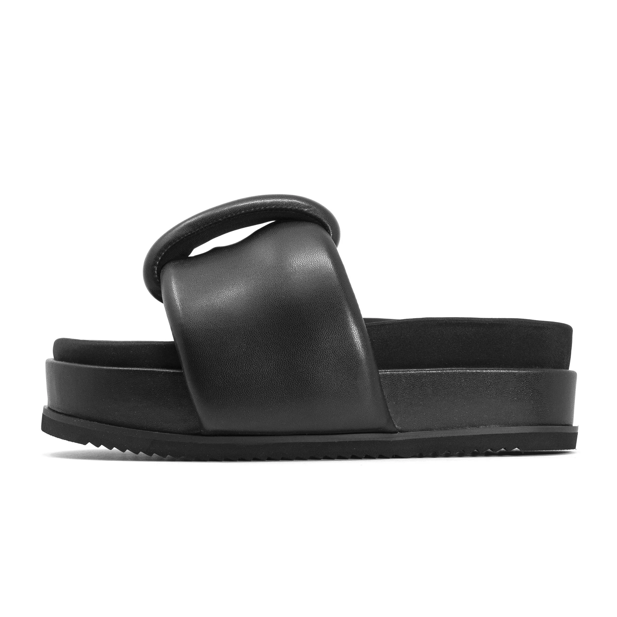 ROAM PUFFED KNOTTY STACK BLACK VEGAN LEATHER sold by ROAM