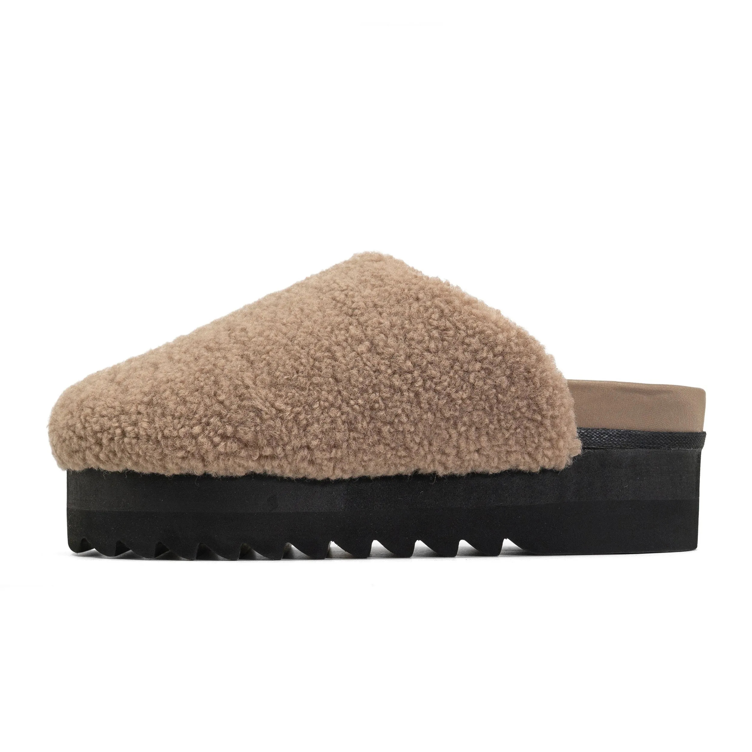 ROAM FUZZY CLOG STACK OAT FAUX SHEARLING sold by ROAM