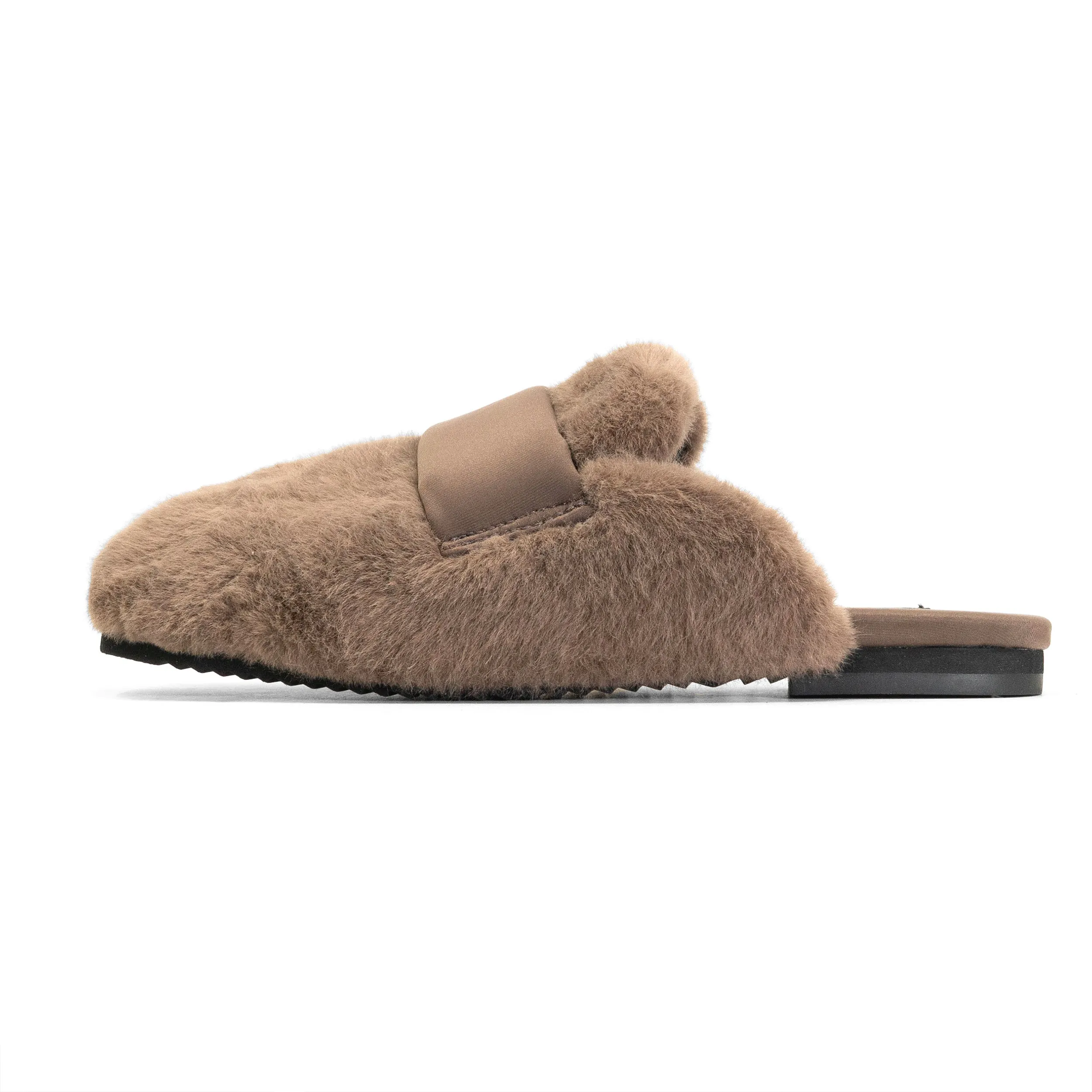 ROAM LONG LUXE PUFFY LOAF LOAFER MULE TAUPE FAUX FUR sold by ROAM product image thumbnail 4