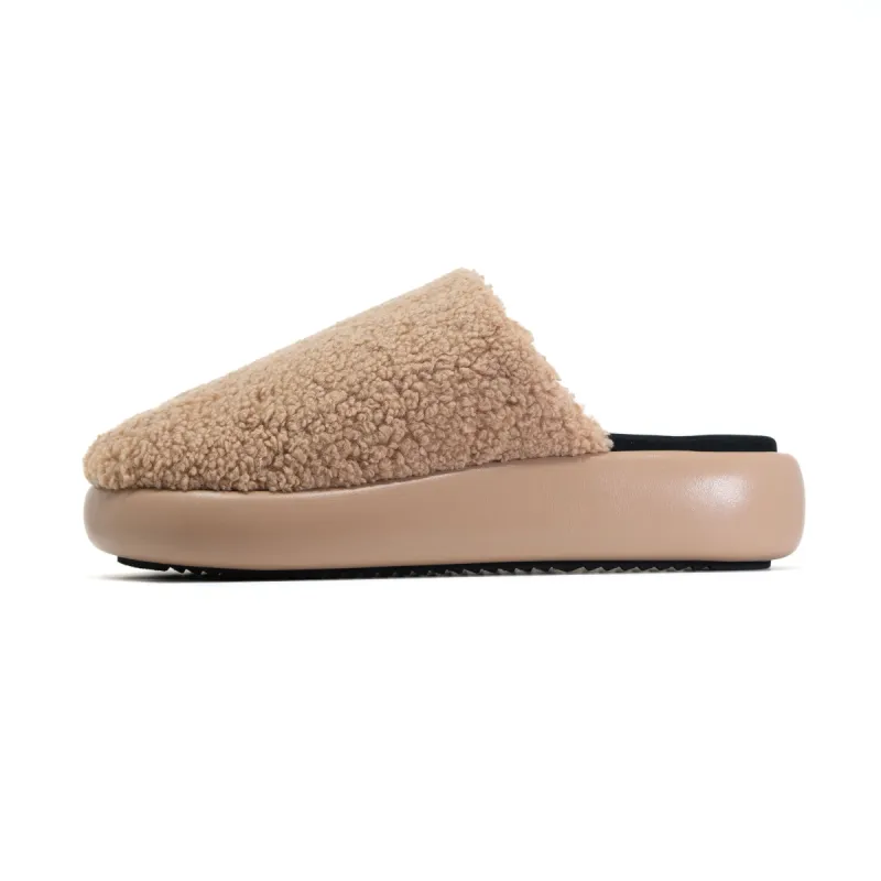 ROAM FUZZY MAGIC MOON MULE BEIGE FAUX SHEARLING sold by ROAM