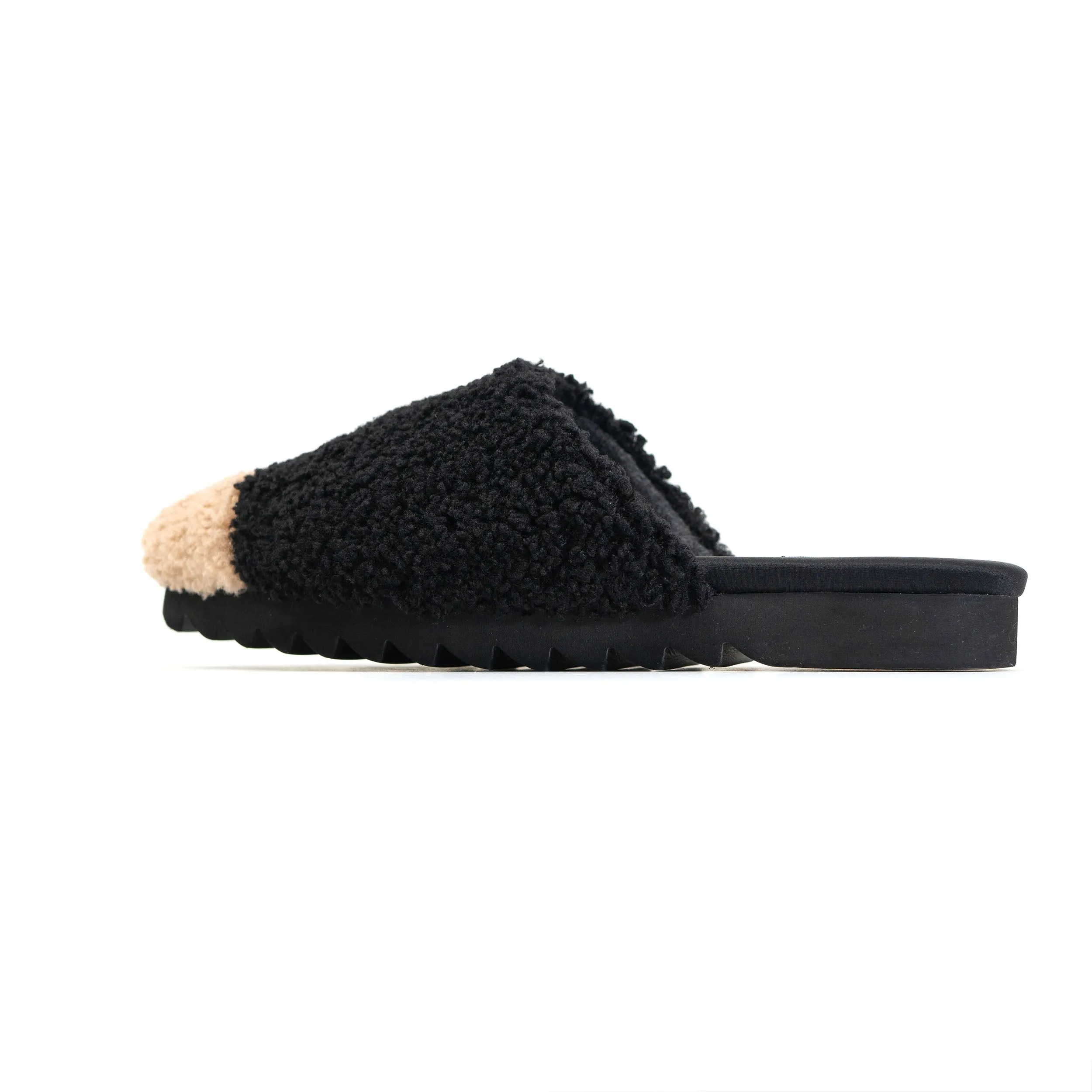 ROAM FUZZY CAP MULE BLACK & BEIGE FAUX SHEARLING sold by ROAM product image thumbnail 5