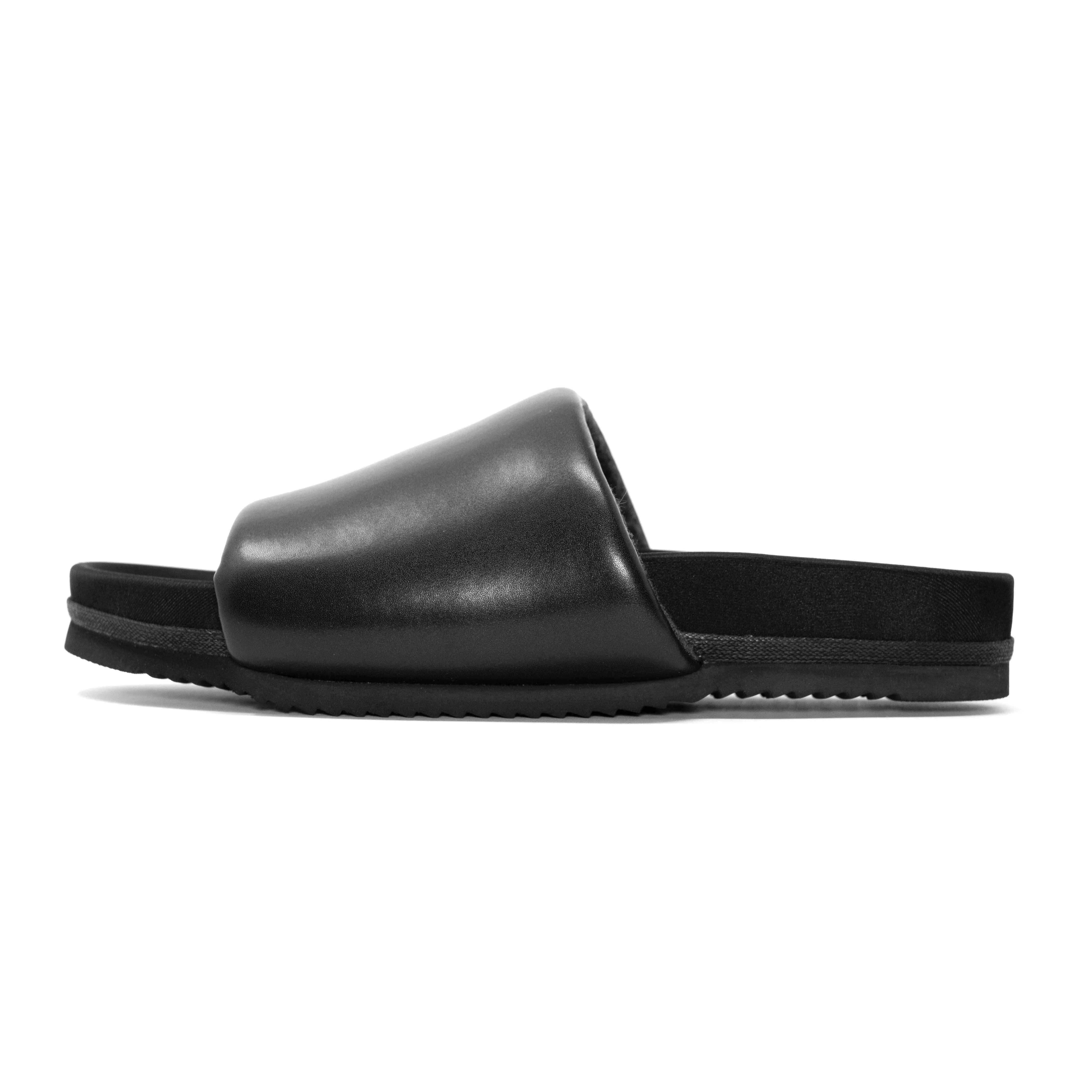 ROAM MEN'S SLIDER SANDALS BLACK VEGAN LEATHER sold by ROAM product image thumbnail 4