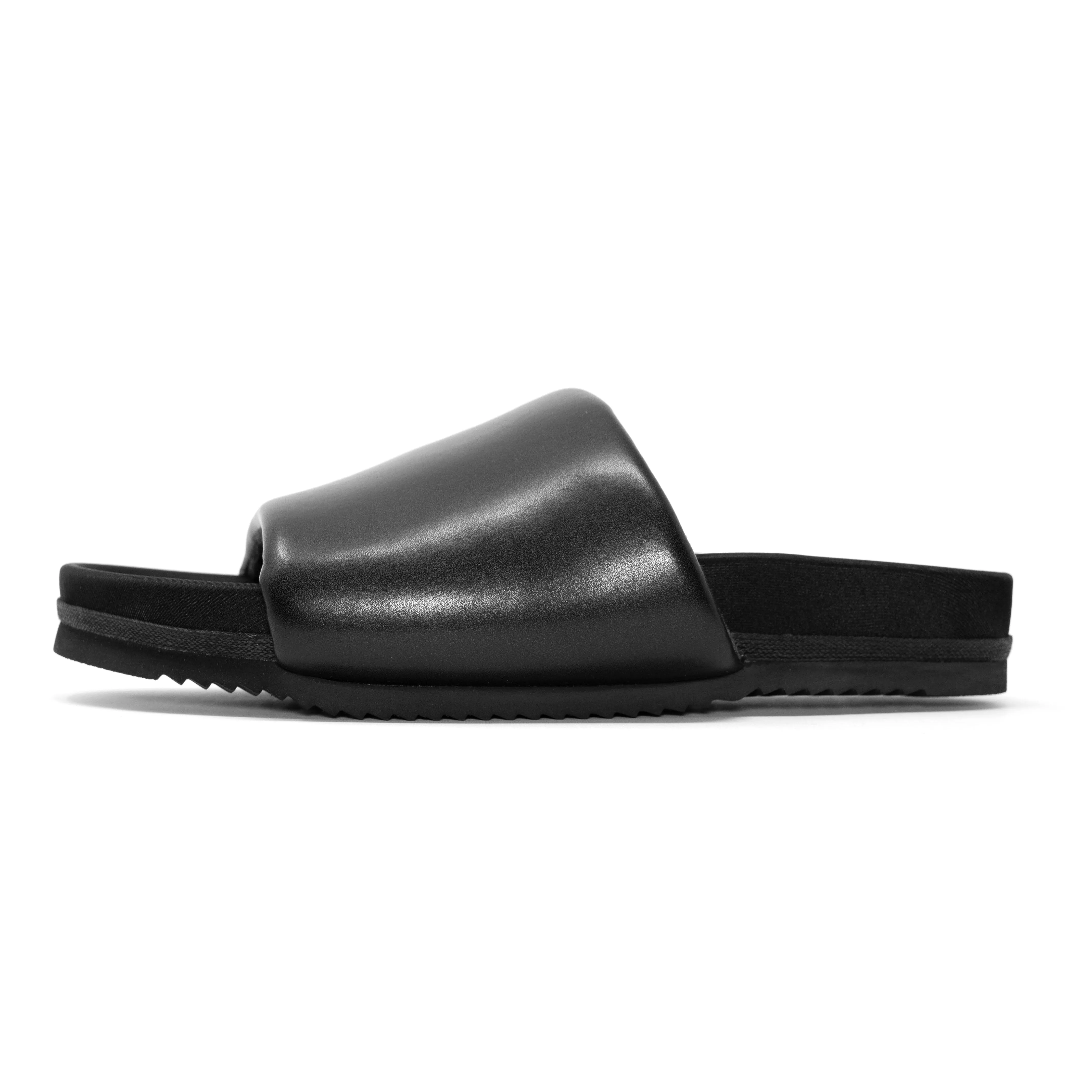 ROAM MEN'S SLIDER SANDALS BLACK VEGAN LEATHER sold by ROAM product image thumbnail 2