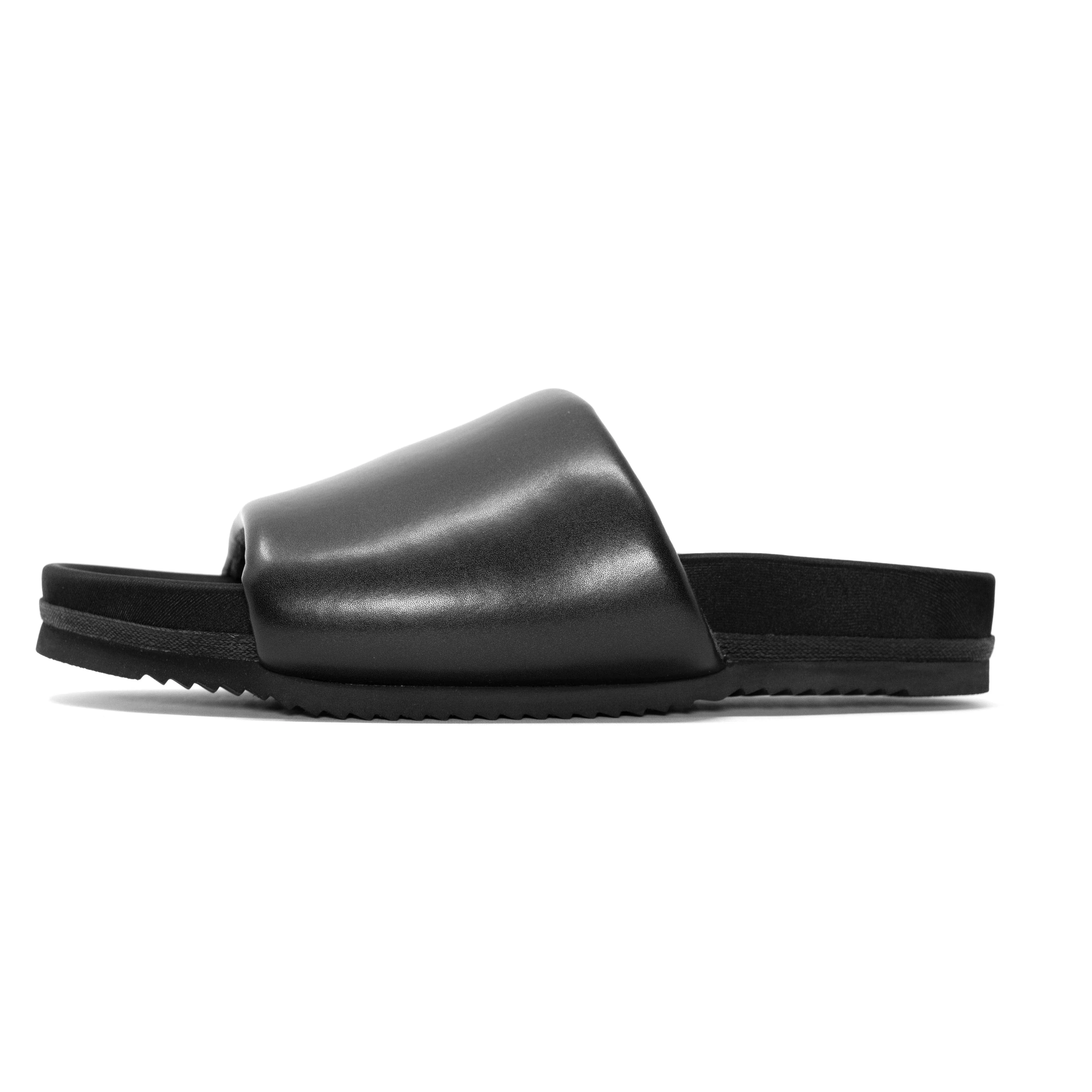 ROAM MEN'S SLIDER SANDALS BLACK VEGAN LEATHER sold by ROAM product image thumbnail 3