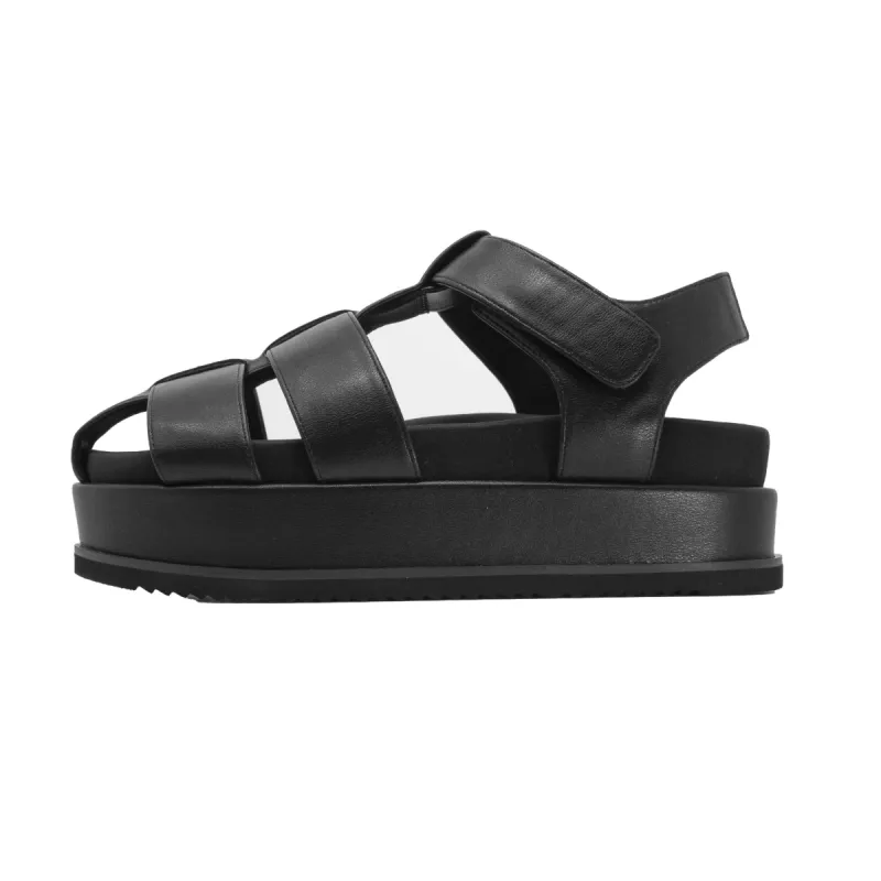 ROAM 90'S STACK PLATFORM BLACK VEGAN LEATHER sold by ROAM