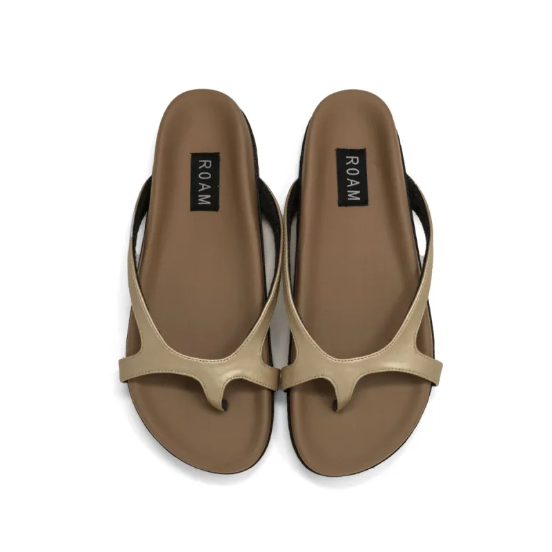 ROAM DEMI THONG GOLD VEGAN LEATHER sold by ROAM