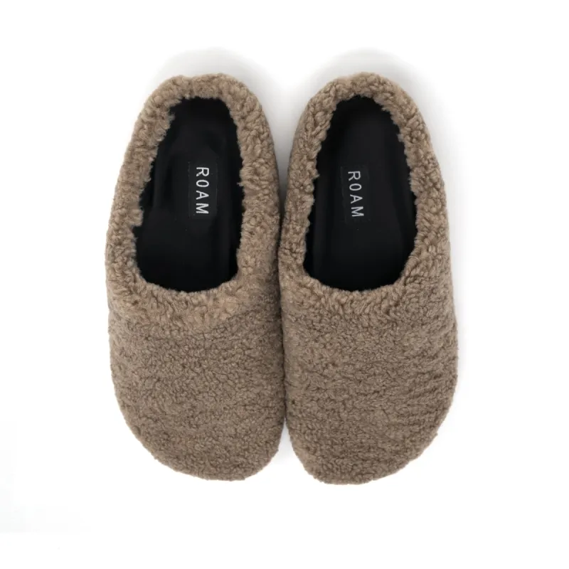 ROAM FUZZY CLOG OAT FAUX SHEARLING sold by ROAM