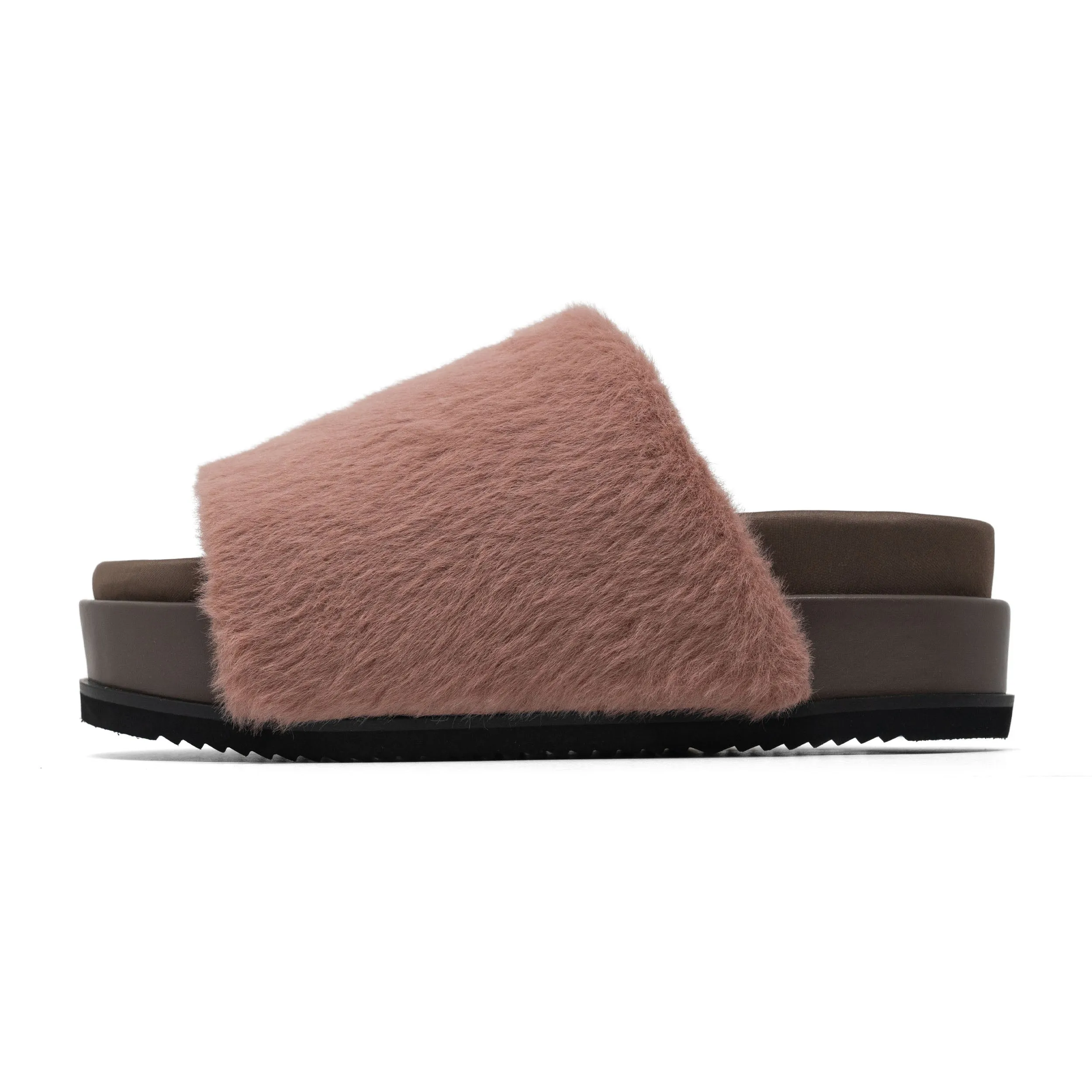 ROAM LONG LUXE STACK PLATFORM MAUVE FAUX FUR sold by ROAM
