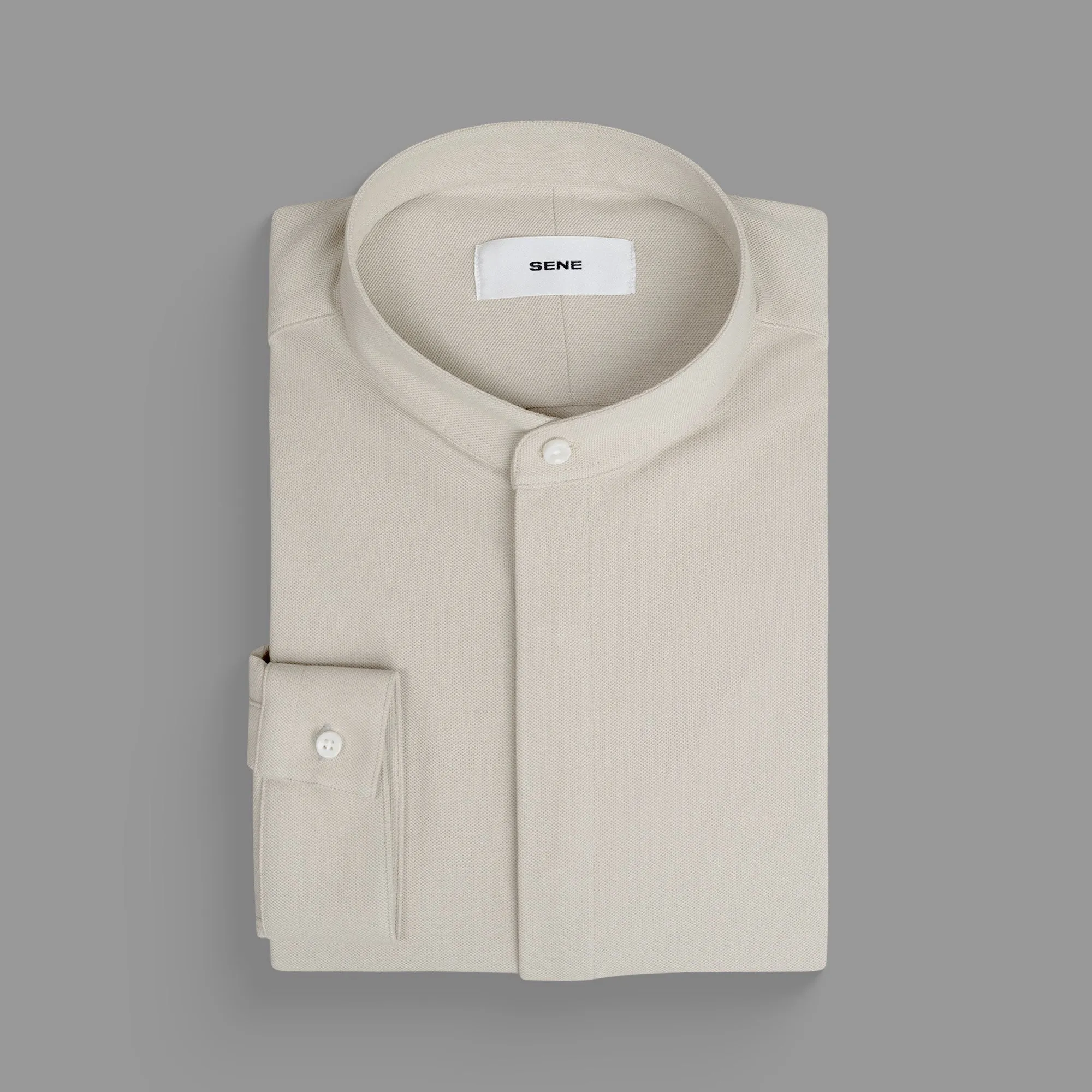 Stretch Oxford Monk Shirt (Ribbon) sold by Sene product image thumbnail 4