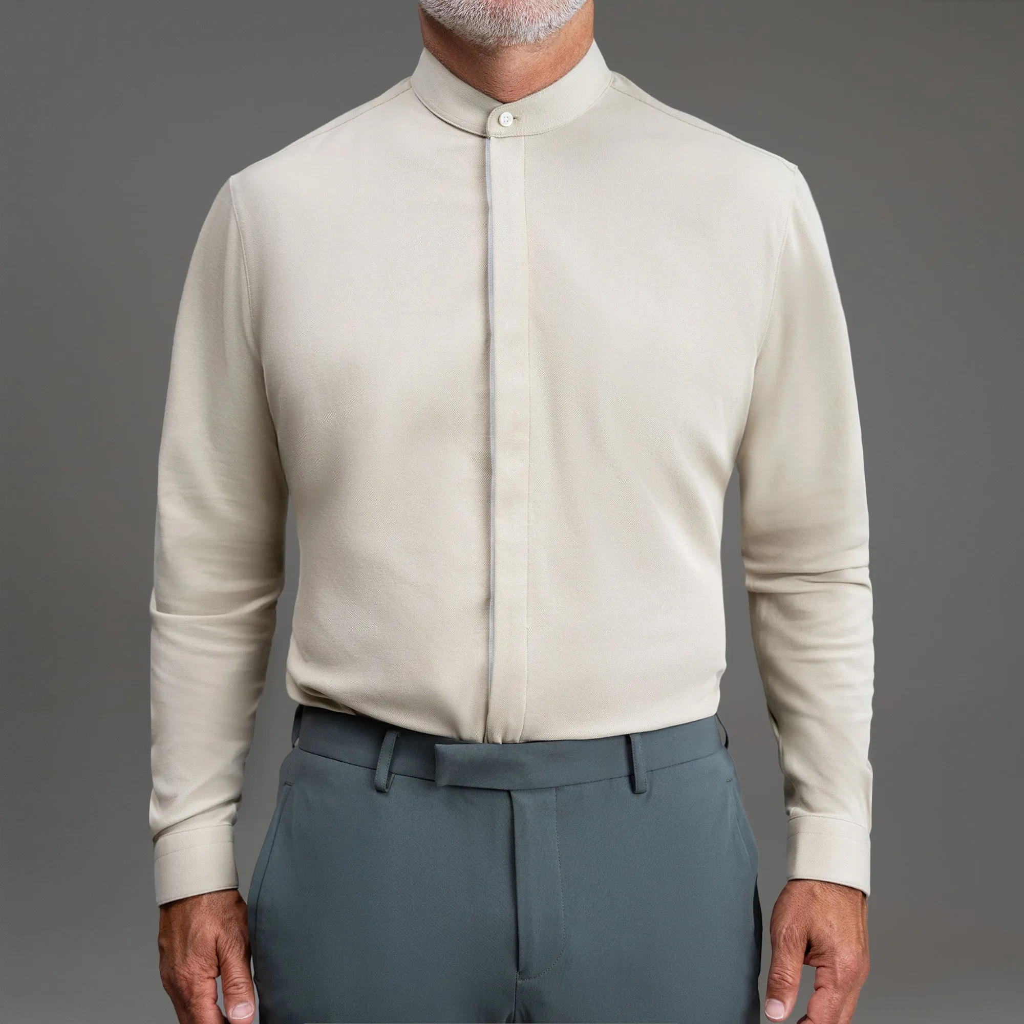 Stretch Oxford Monk Shirt (Ribbon) sold by Sene product image thumbnail 5