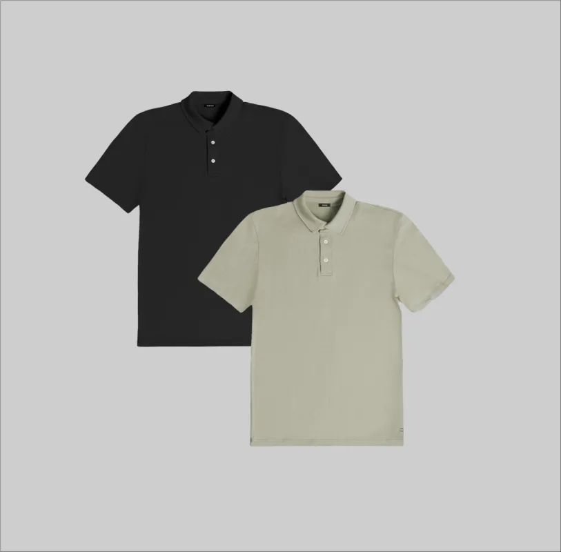 The Neutral Cloud Polo 2-Pack sold by Sene