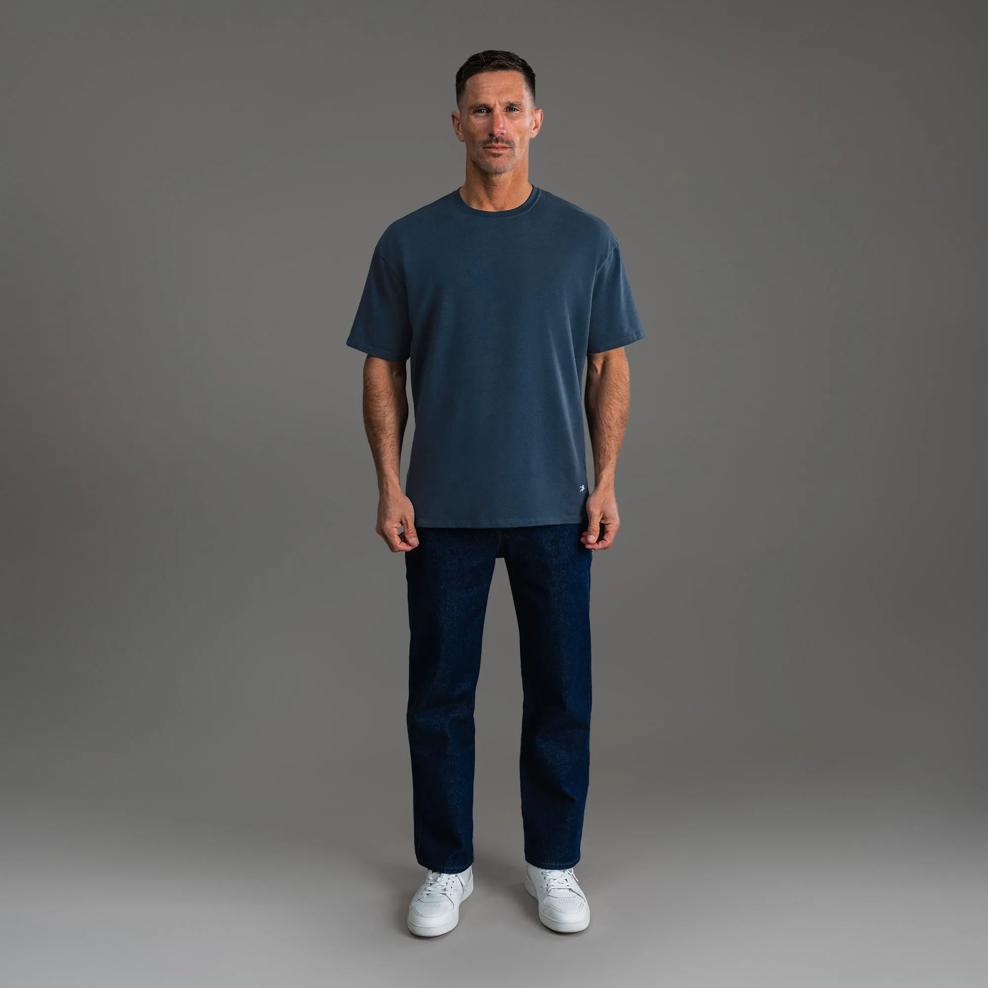 Cumulus Drop Shoulder T-Shirt - Deep Sea sold by Sene product image thumbnail 3