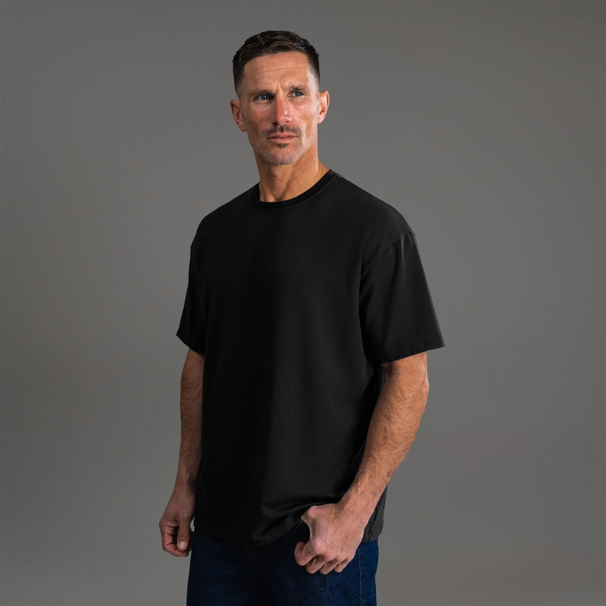 Cumulus Drop Shoulder T-Shirt - Black sold by Sene product image thumbnail 5